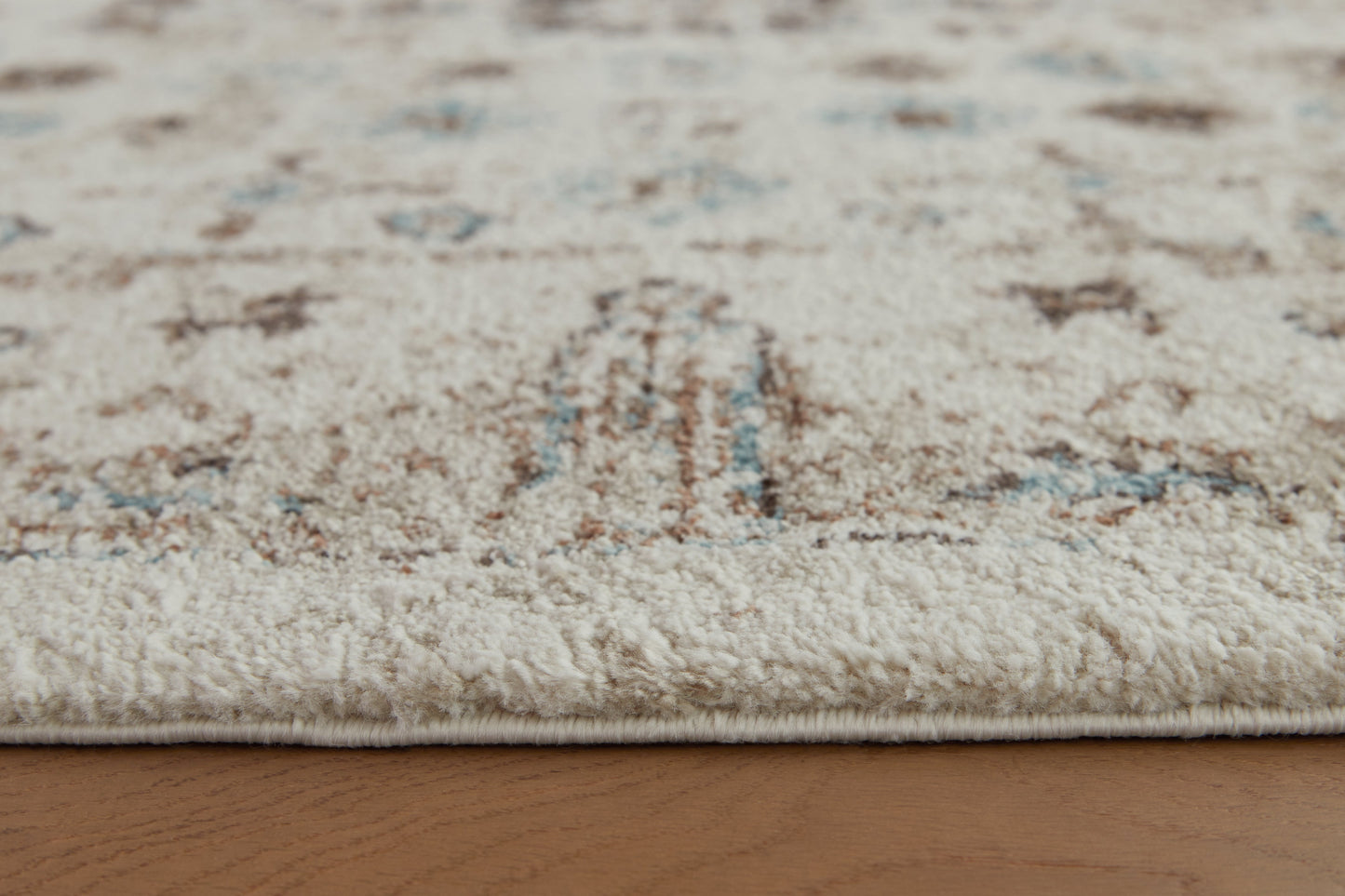 Jossler Ivory/Brown/Teal 8' x 10' Rug- Viva Furn