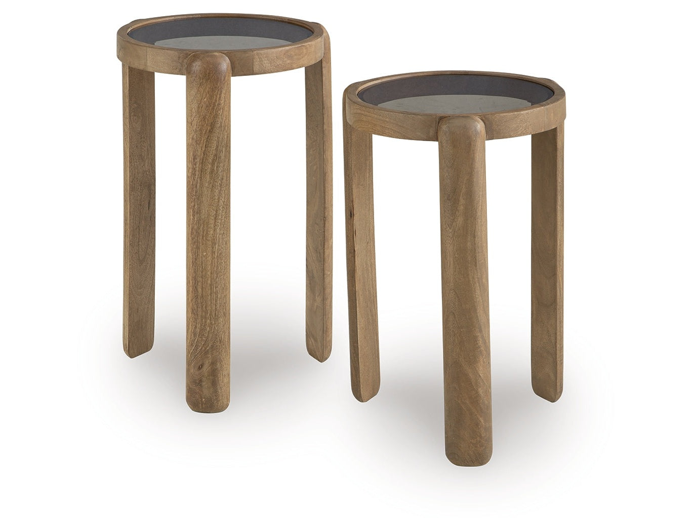 Jossor Light Brown Accent Table Set (Set of 2)- Viva Furn