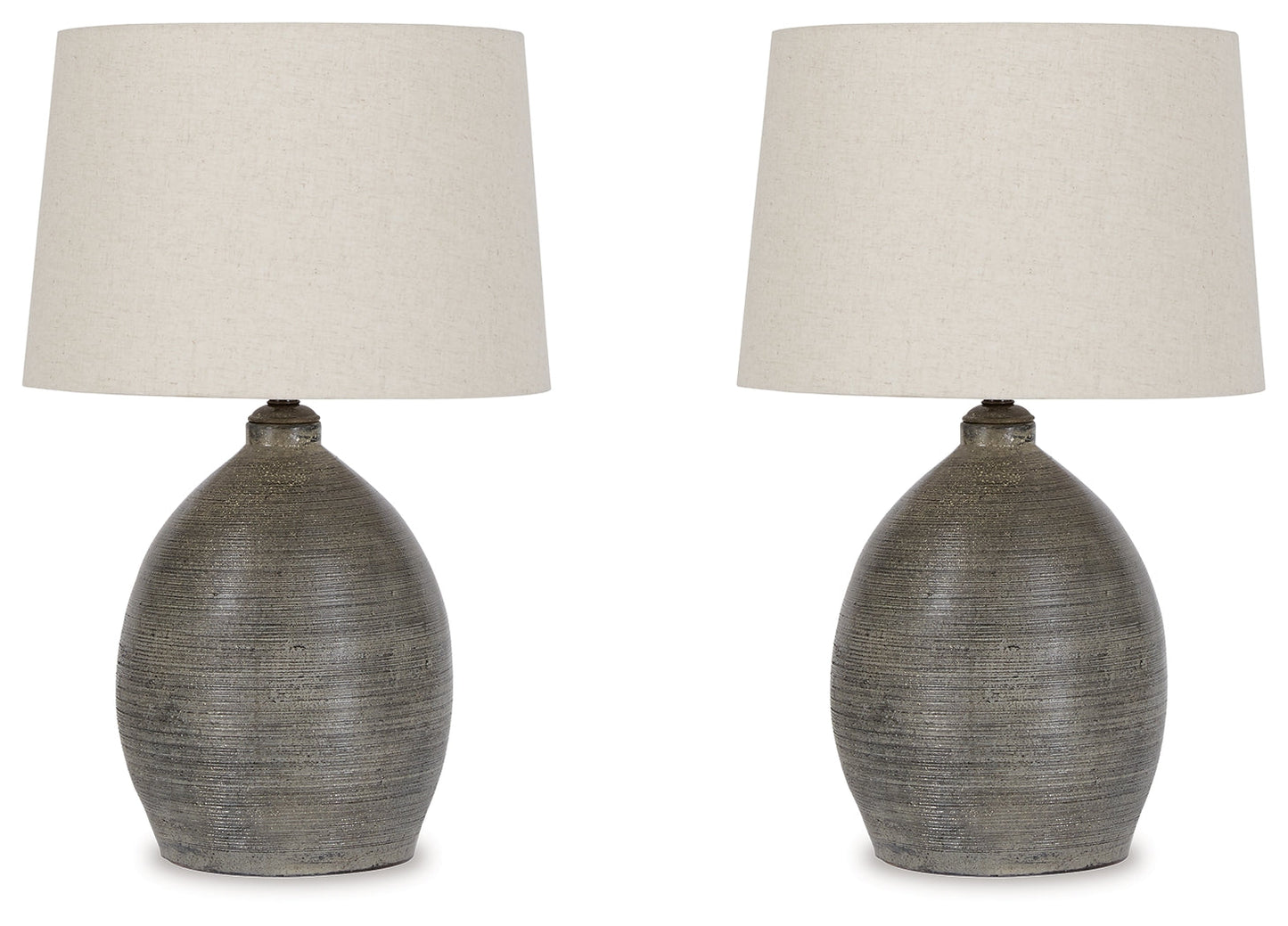 Joyelle Gray Table Lamp (Set of 2)- Viva Furn