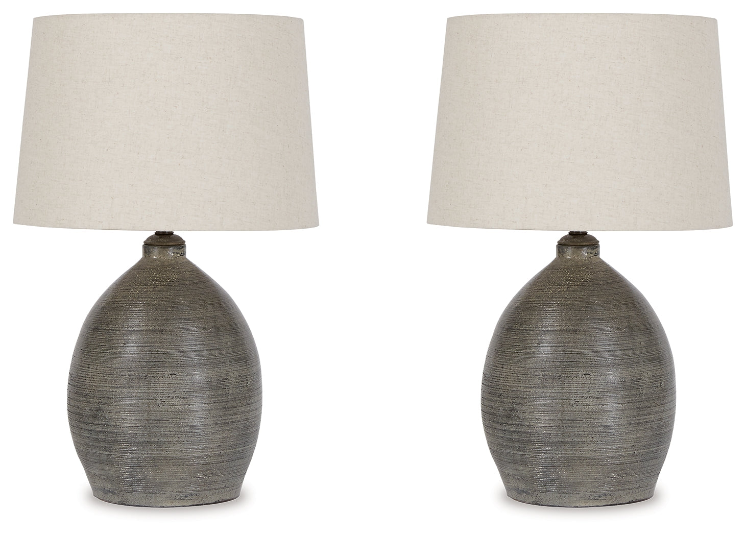 Joyelle Gray Table Lamp (Set of 2)- Viva Furn