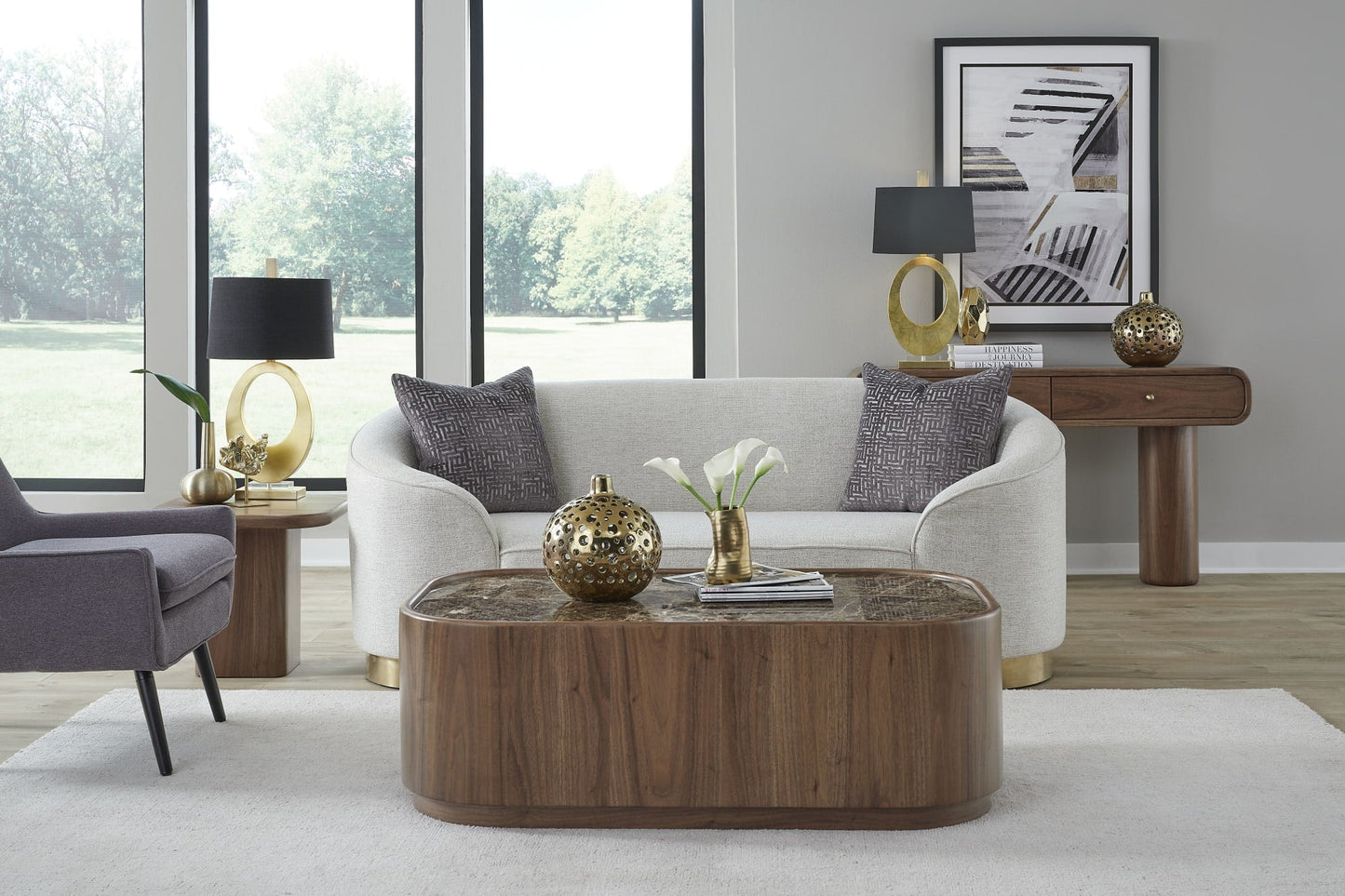 Juba Mongoose Walnut End Table - Ornate Home