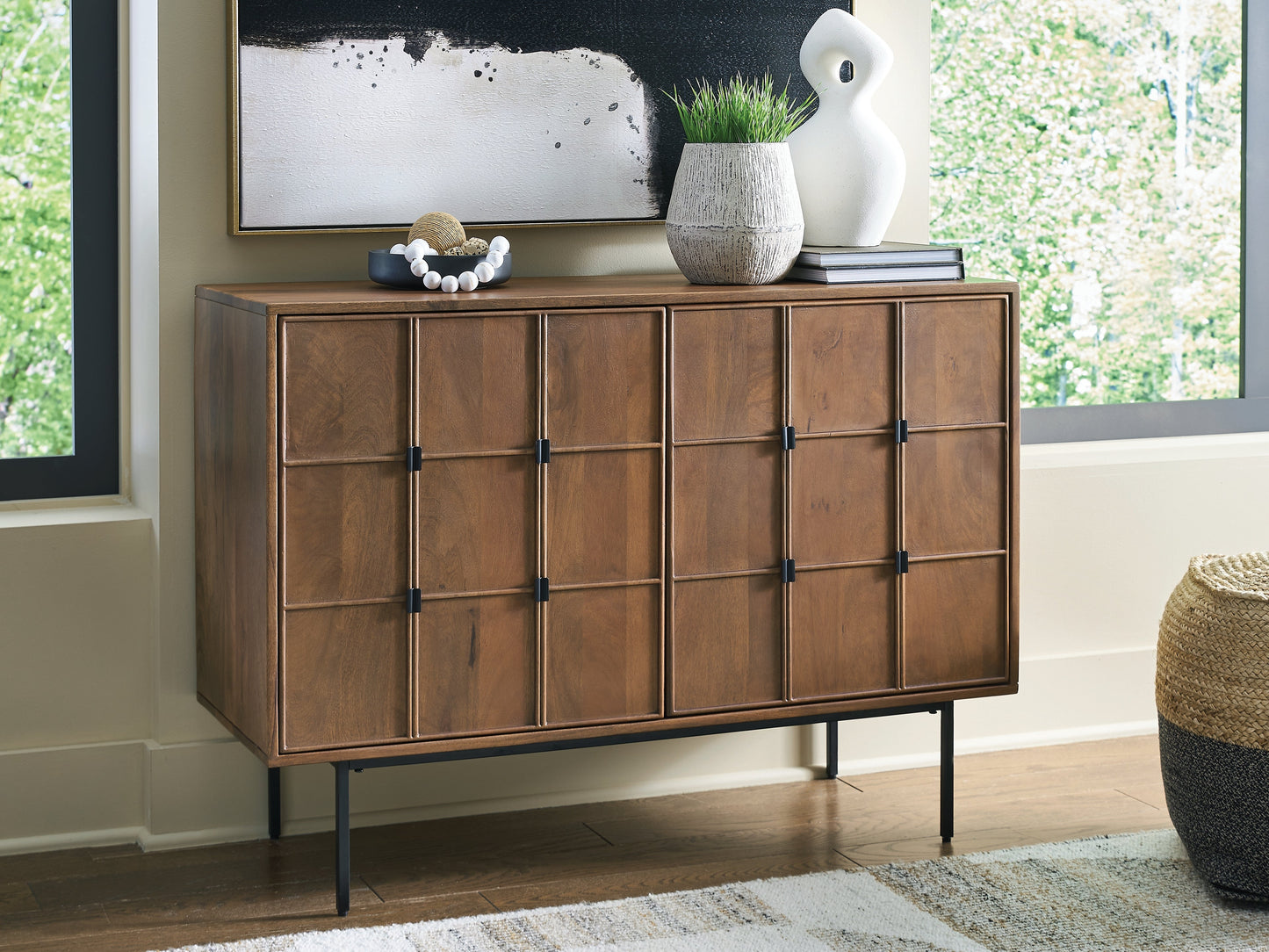 Juddins Brown Accent Cabinet- Viva Furn