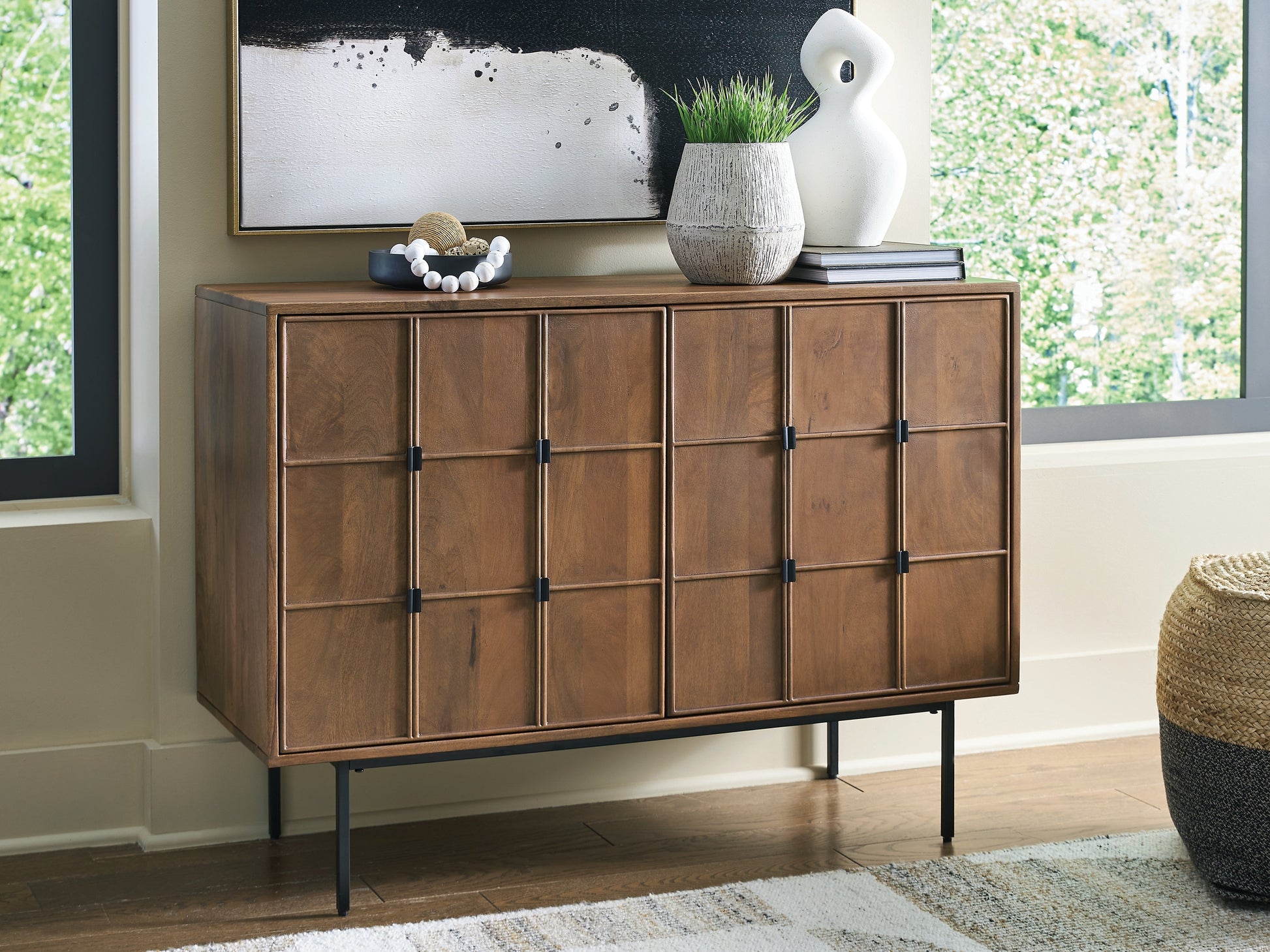 Juddins Brown Accent Cabinet- Viva Furn