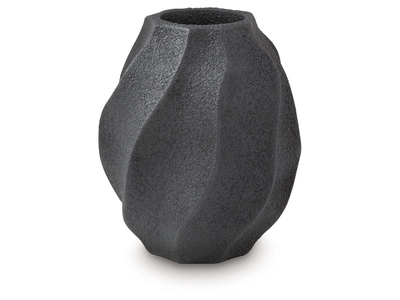 Judworth Black Vase (12''H)- Viva Furn