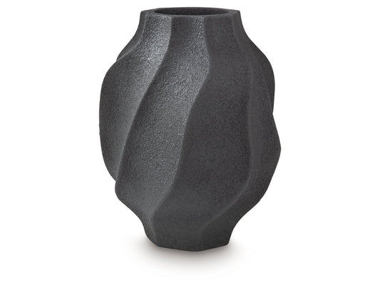 Judworth Black Vase (17.08"H)- Viva Furn