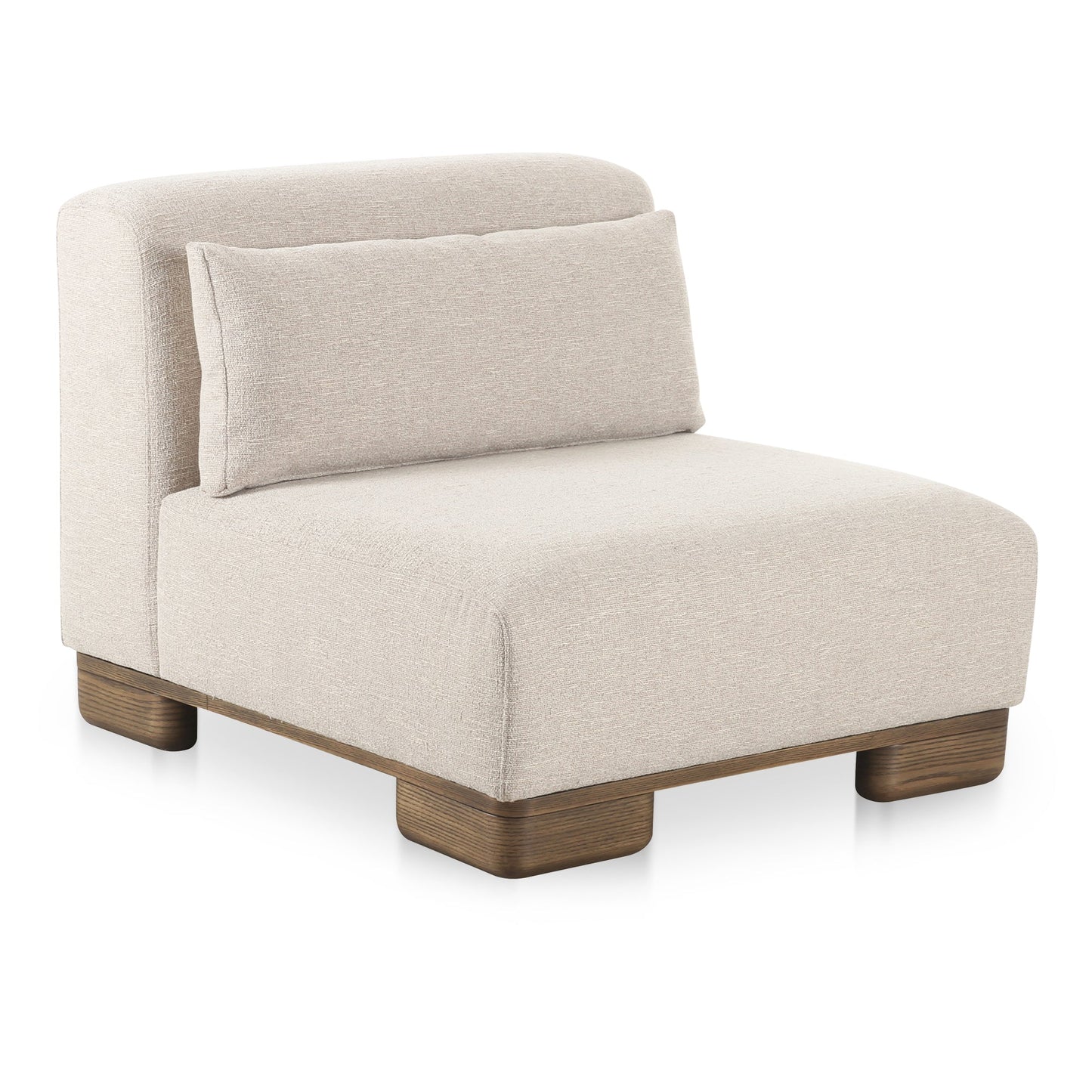 June Oatmeal Slipper Chair - Ornate Home