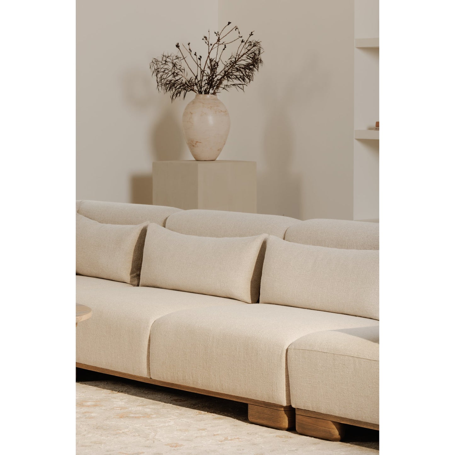 June Oatmeal Slipper Chair - Ornate Home