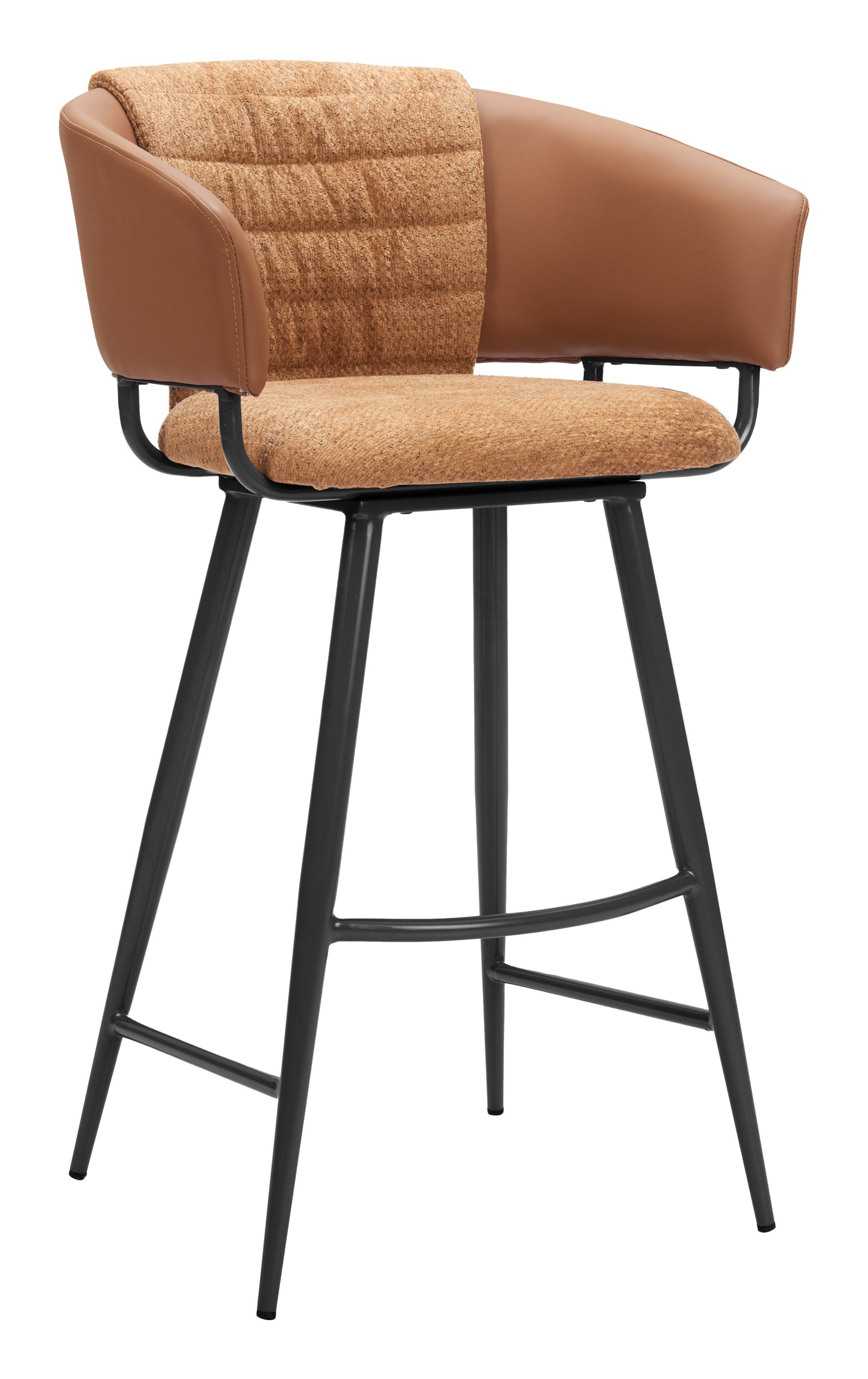 Juno Brown Barstool (Set of 2) - Ornate Home