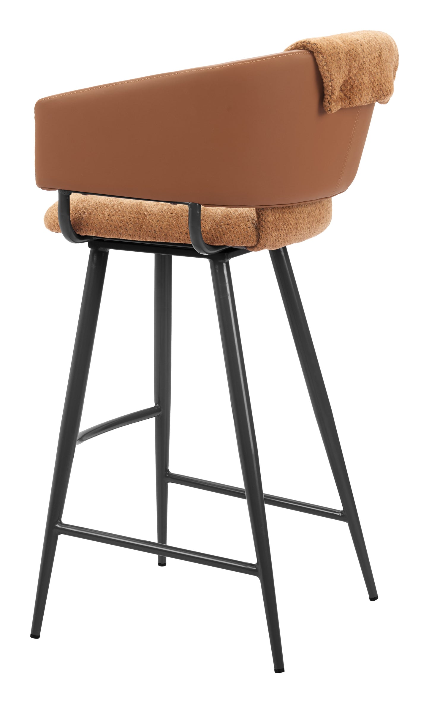 Juno Brown Barstool (Set of 2) - Ornate Home