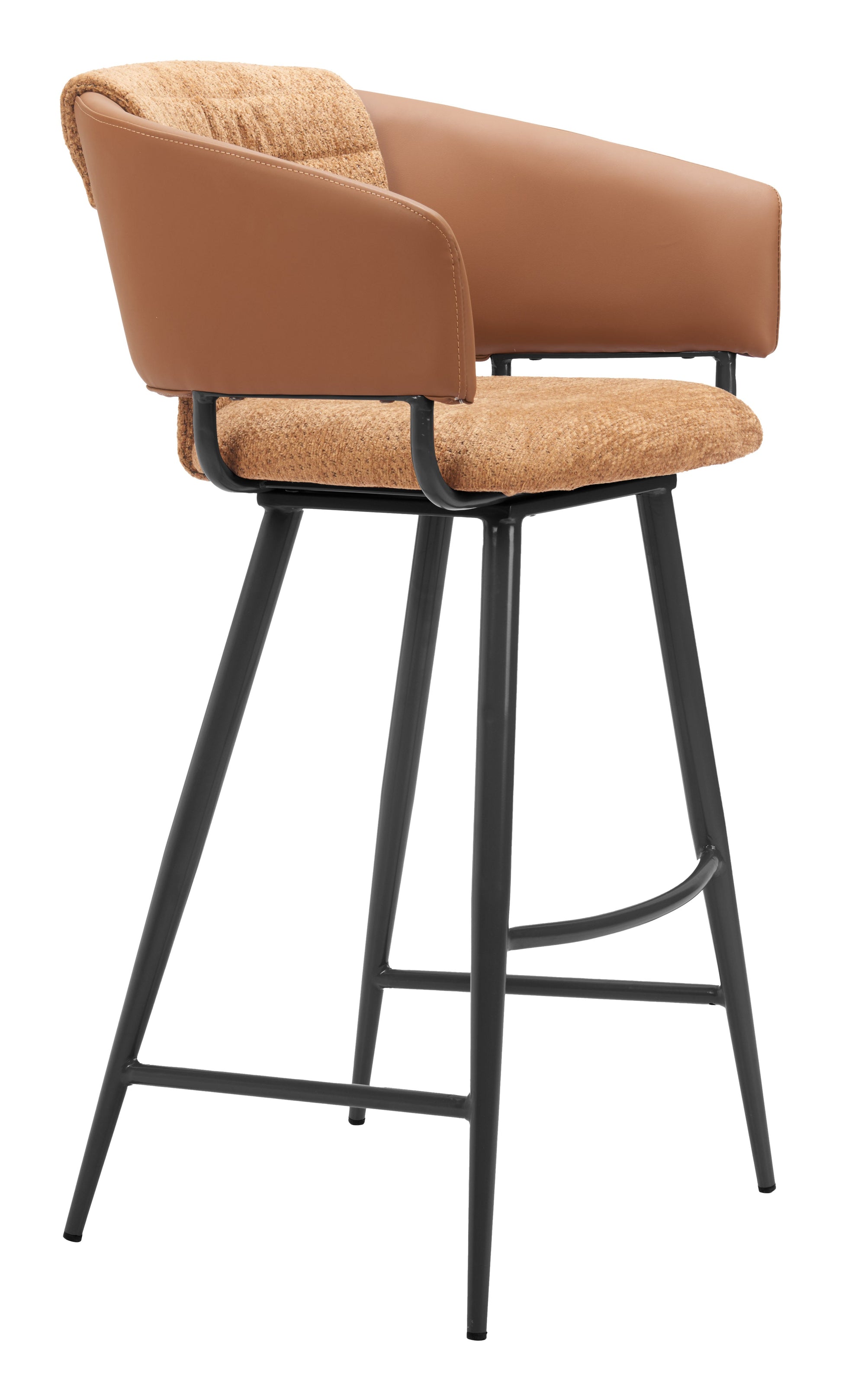 Juno Brown Barstool (Set of 2) - Ornate Home