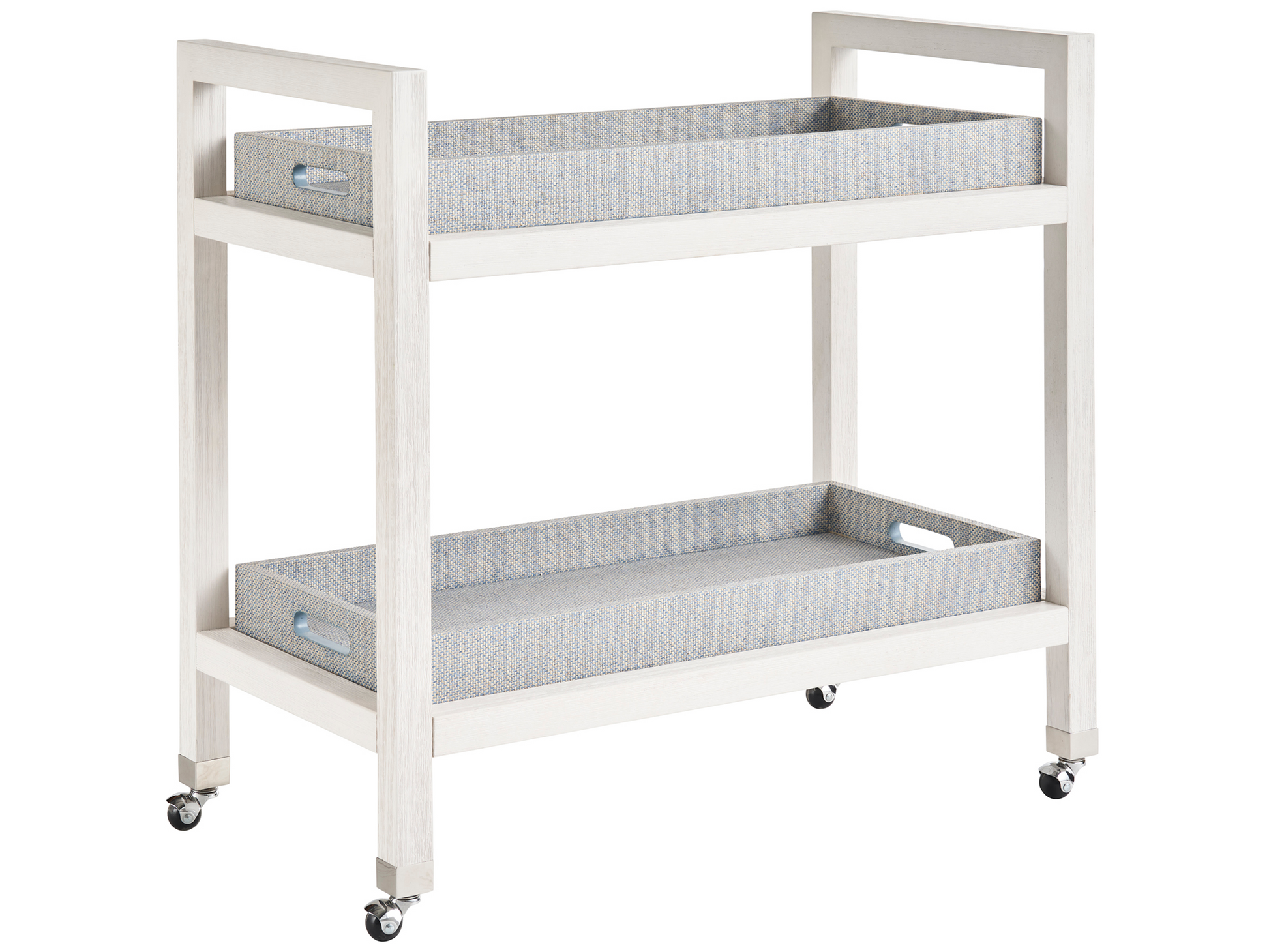 Jupiter White Sand/Blue Seagrass Bar Cart - Ornate Home