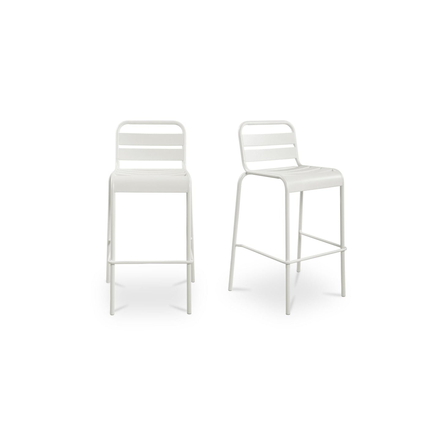 Kade White Outdoor Bar Stool (Set of 2) - Ornate Home