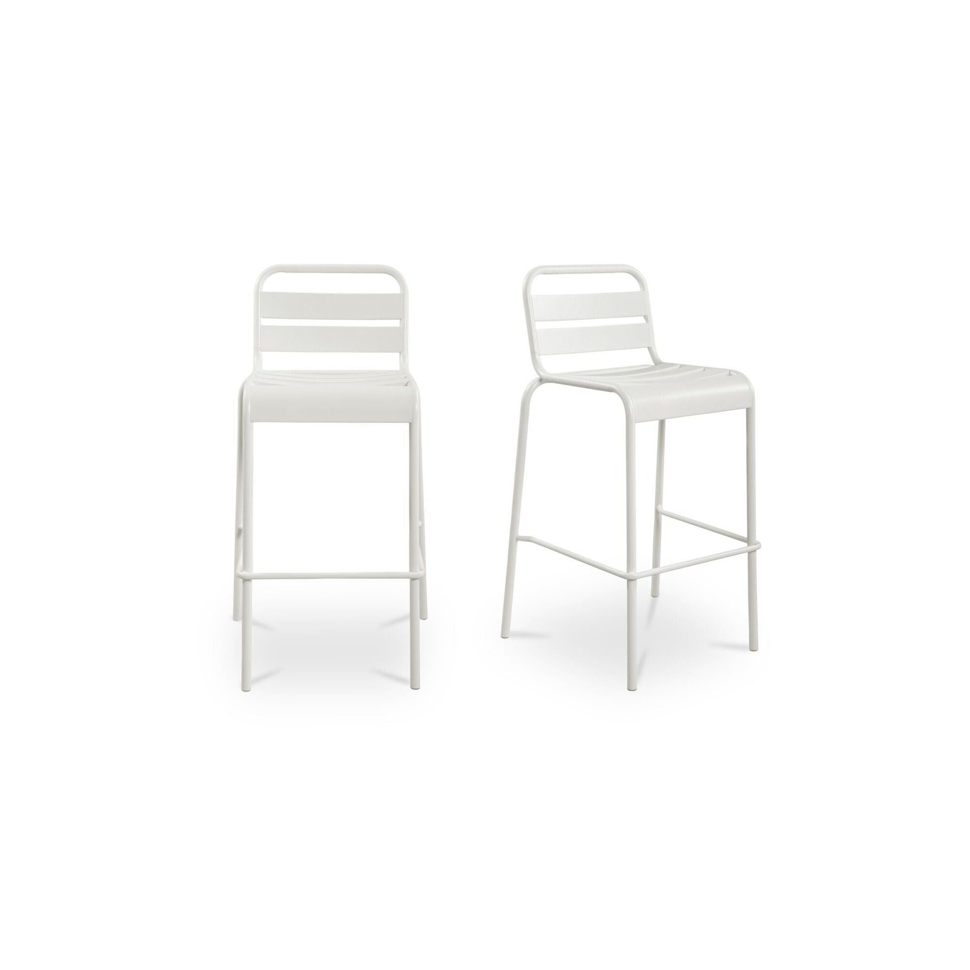 Kade White Outdoor Bar Stool (Set of 2) - Ornate Home