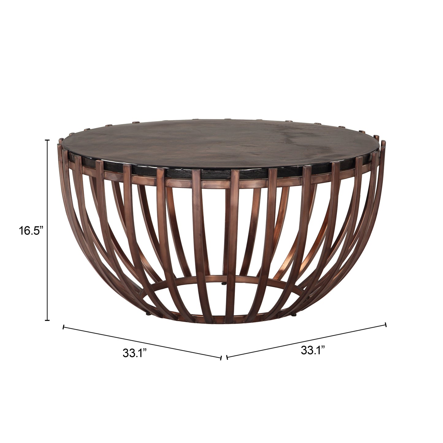 Kafig Bronze Coffee Table - Ornate Home