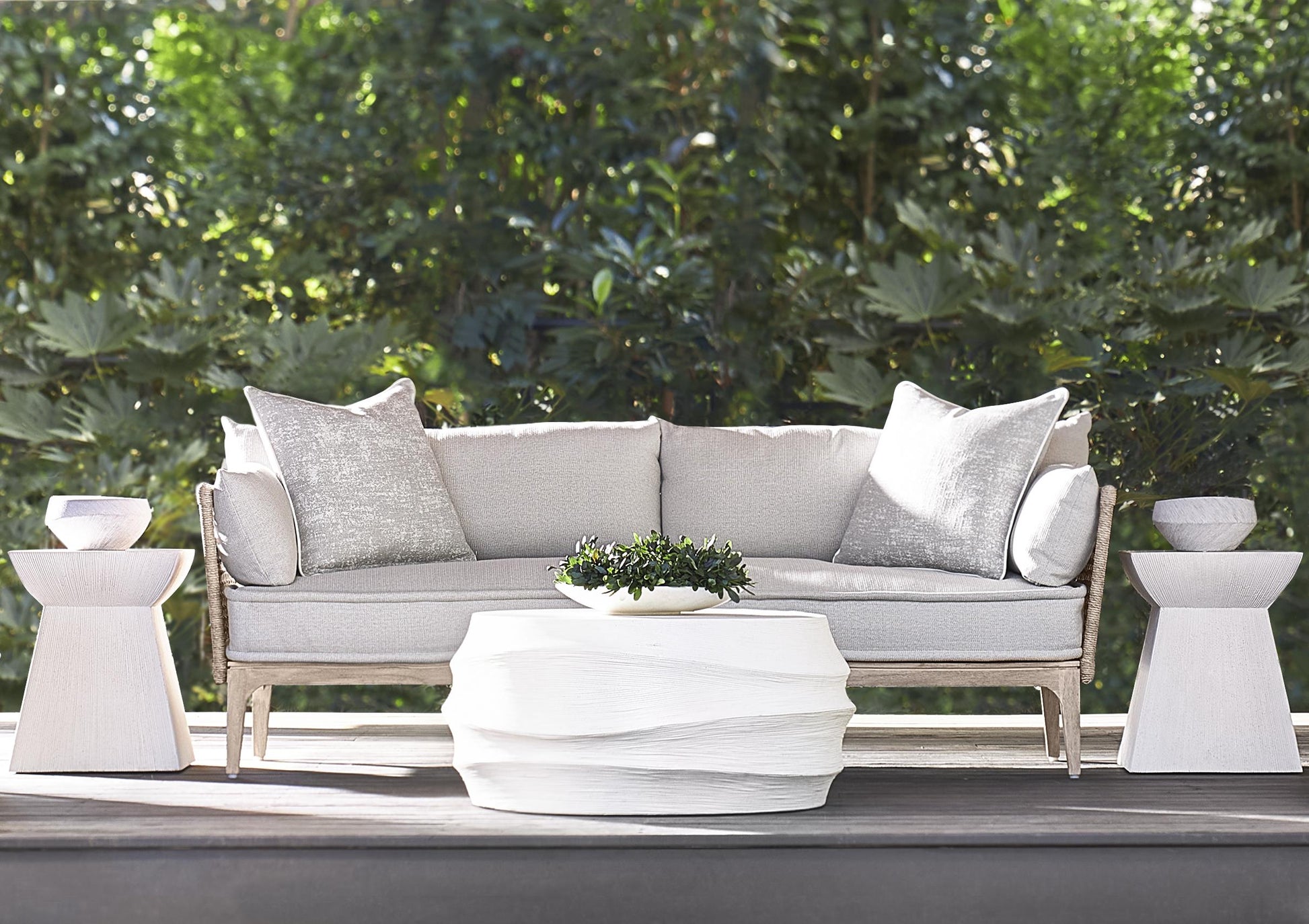 Kai White Outdoor Cocktail Table - Ornate Home