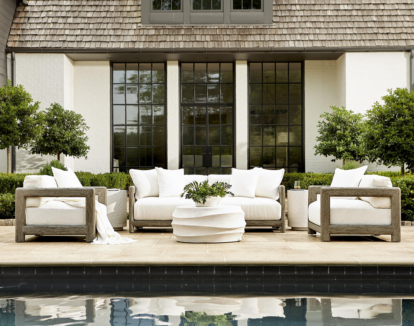 Kai White Outdoor Cocktail Table - Ornate Home