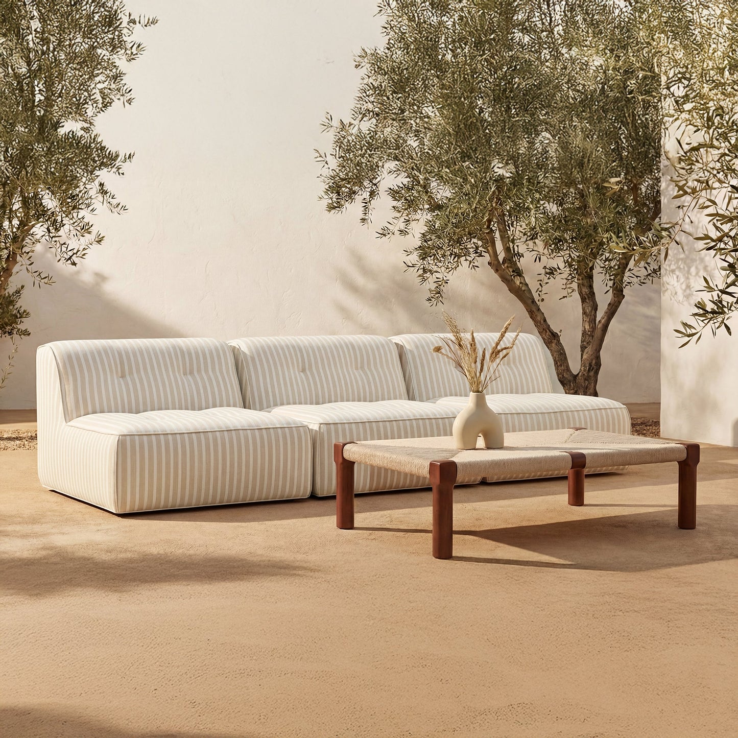 Kaia Dark Brown Outdoor Coffee Table - Ornate Home