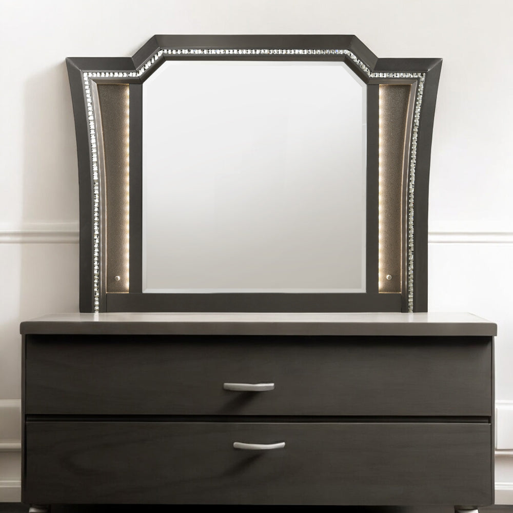 Kaitlyn Metallic Gray Mirror - Ornate Home