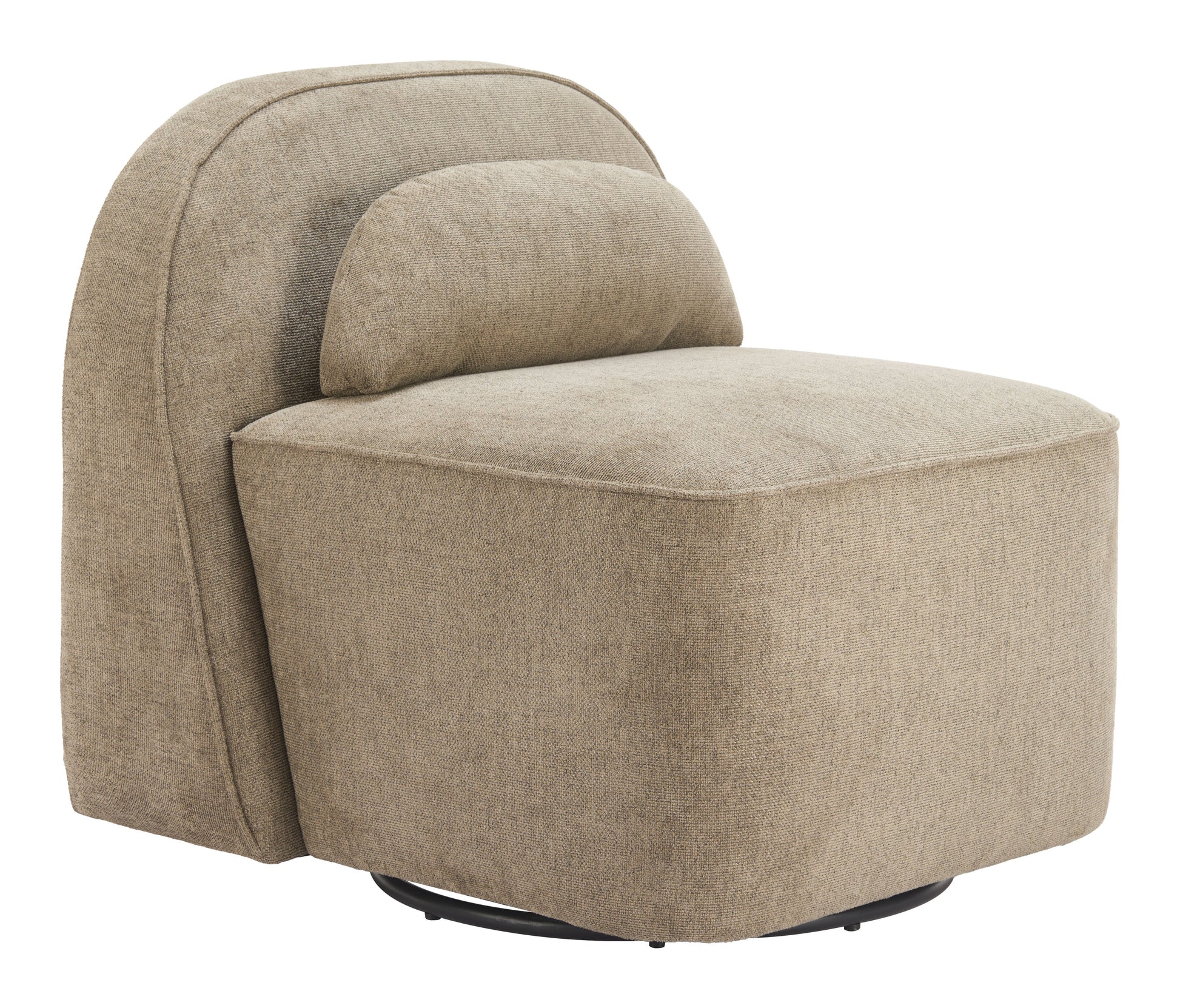 Kakao Olive Brown Swivel Chair - Ornate Home