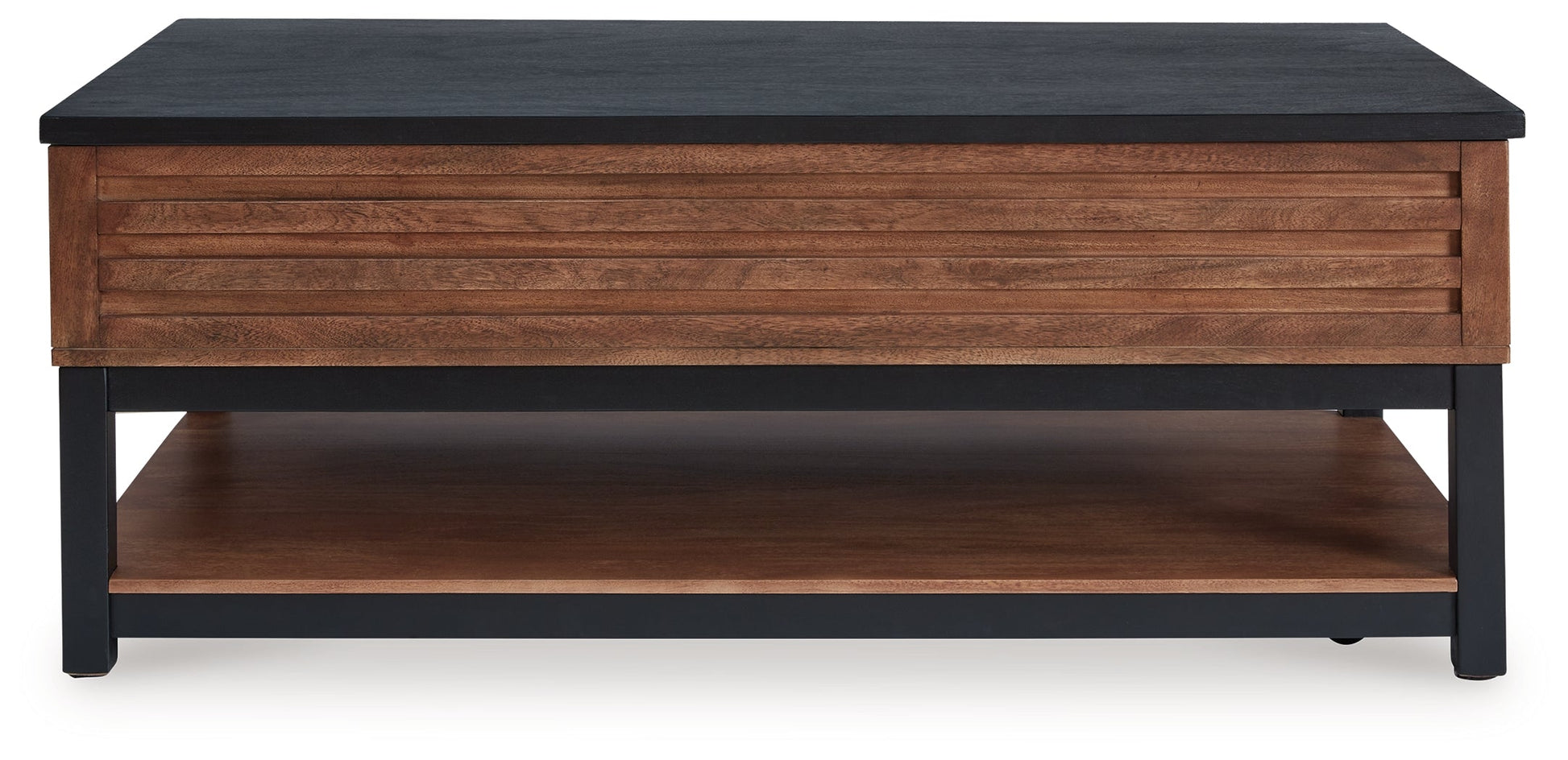 Kallari Warm Brown/Black Lift Top Cocktail Table- Viva Furn