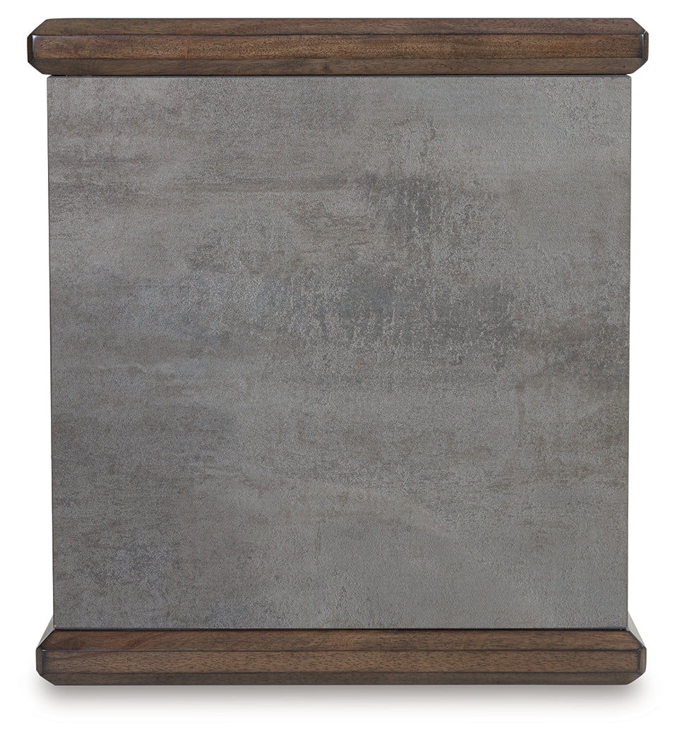 Kallenny Brown/Gray Rectangular End Table- Viva Furn