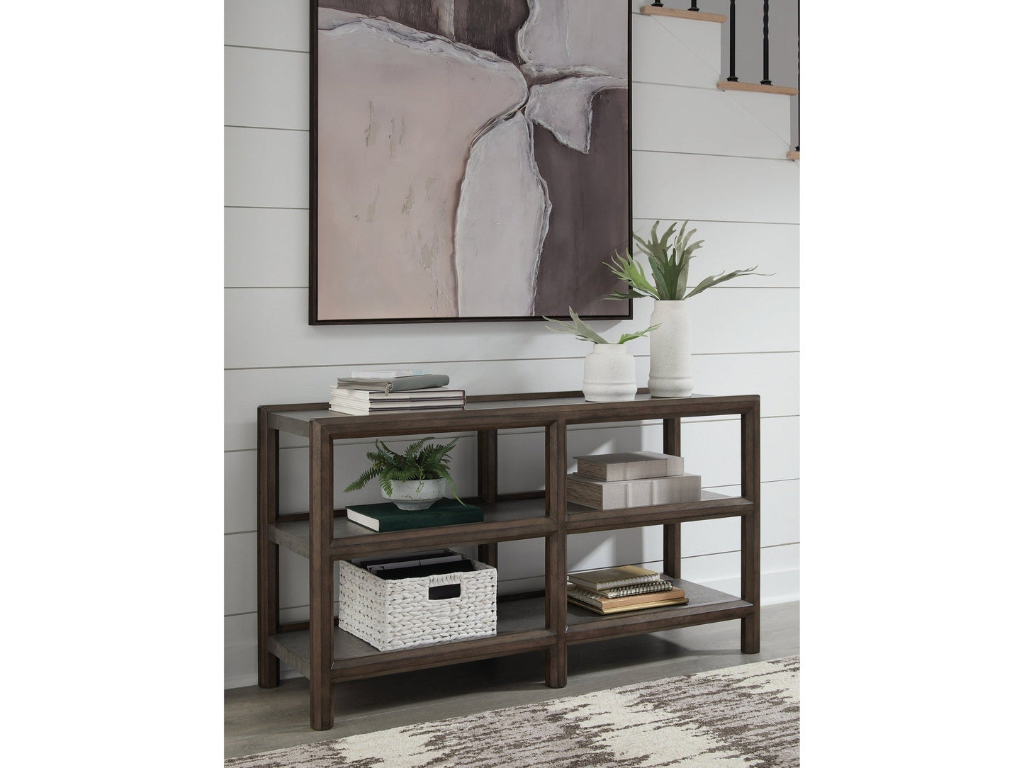 Kallenny Brown/Gray Sofa Table- Viva Furn
