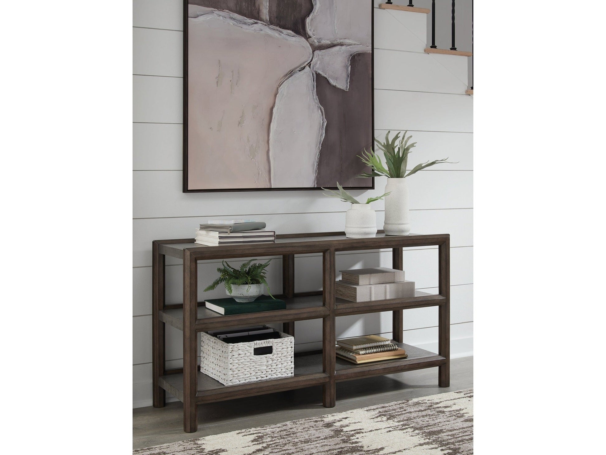 Kallenny Brown/Gray Sofa Table- Viva Furn