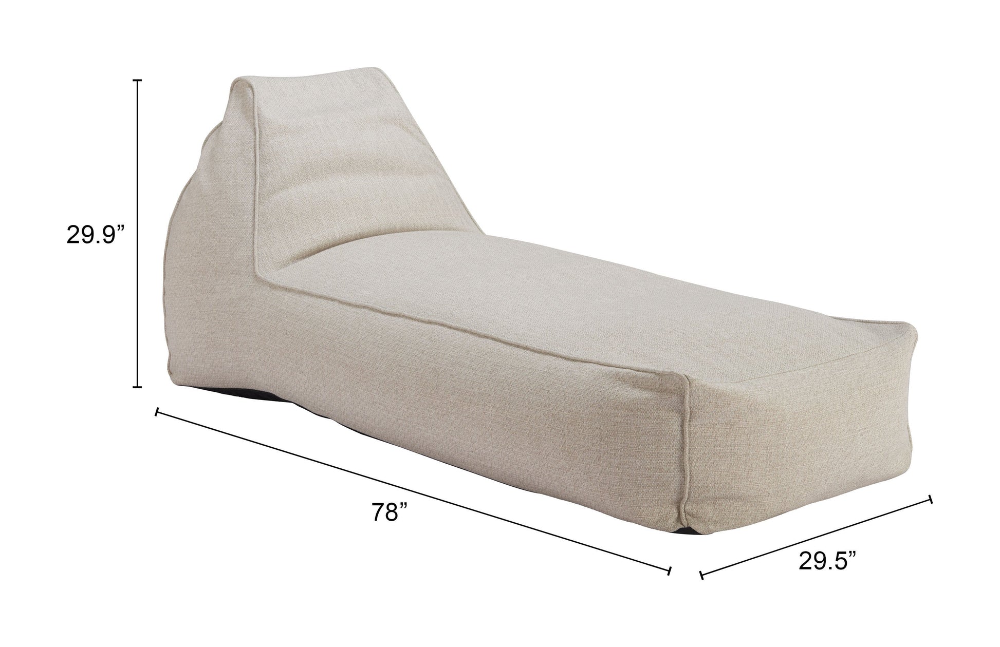Kalm Beige Outdoor Chaise Lounge - Ornate Home