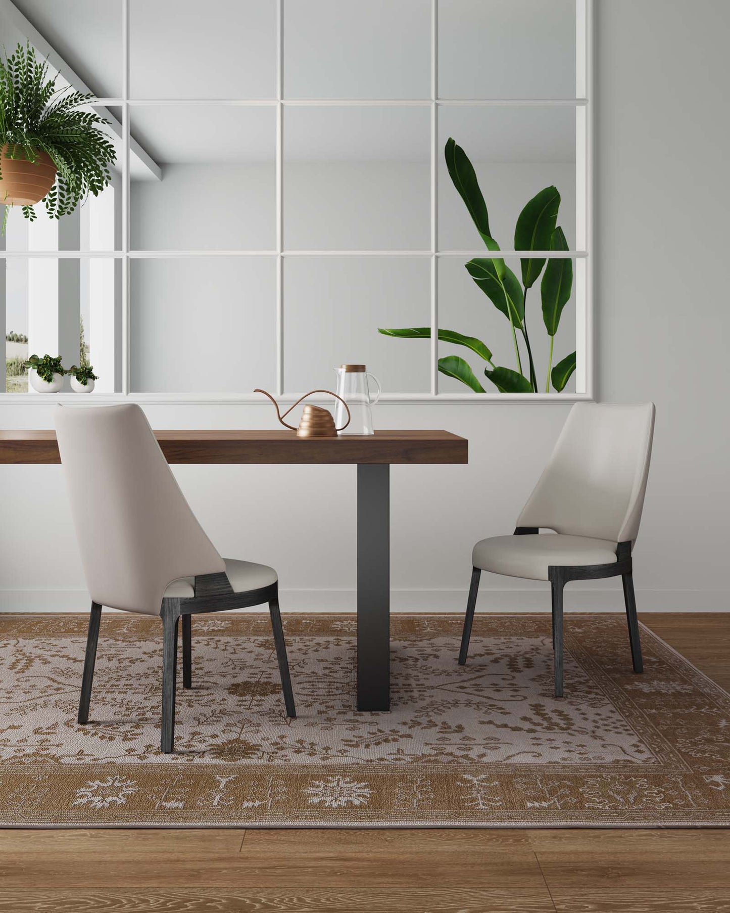 Kara Dining Side Chair in Light Grey (set of 2) - Ornate Home