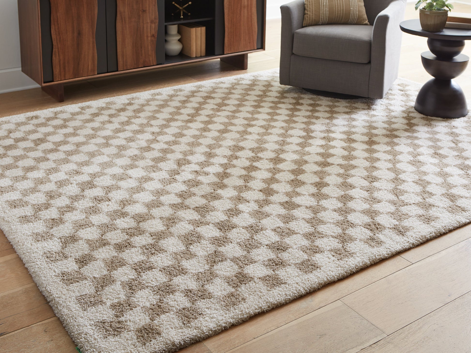 Karamen Taupe/Ivory Large Rug- Viva Furn