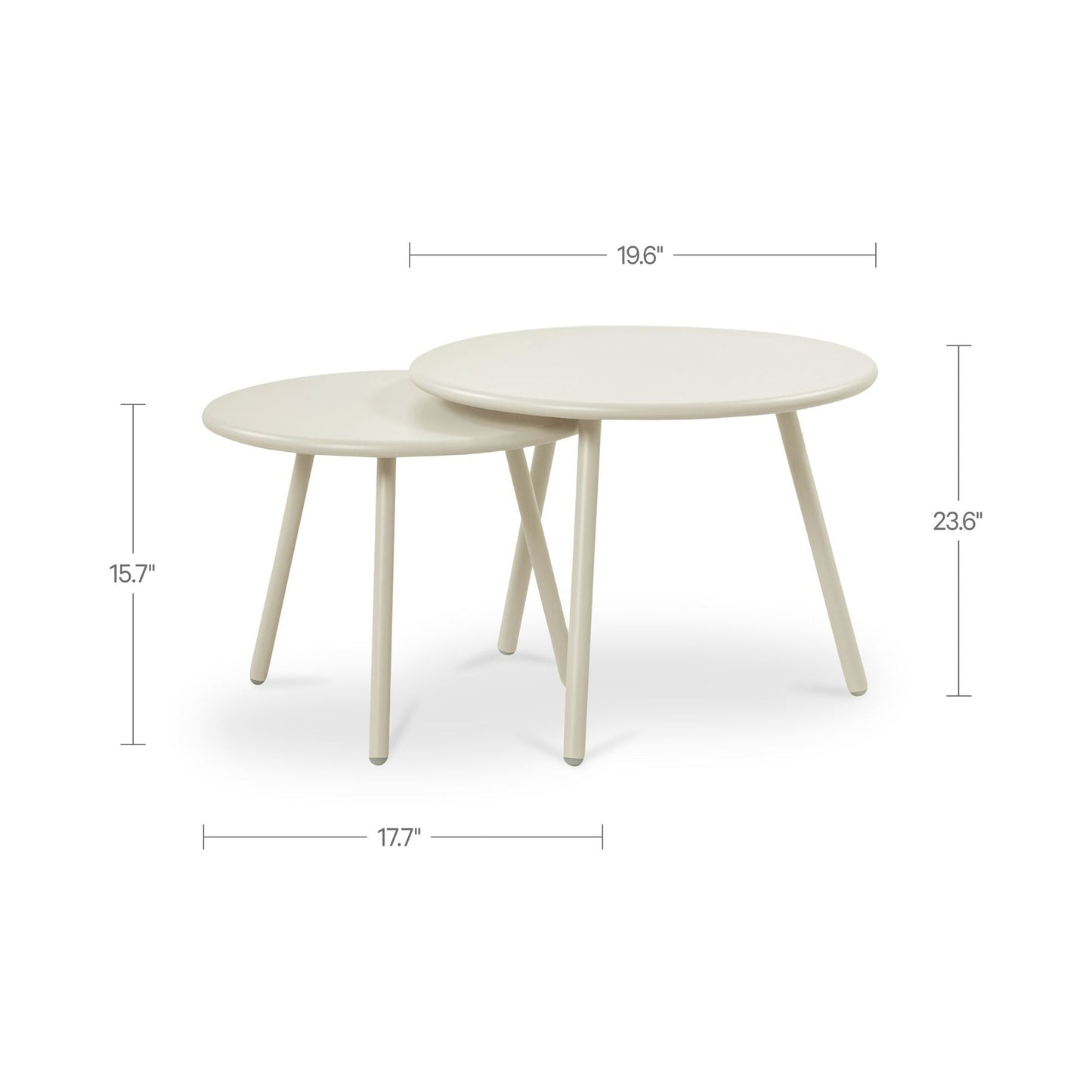 Kari Cream Outdoor Nesting Coffee Table - Ornate Home