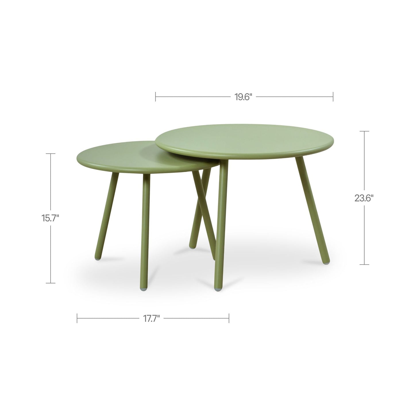 Kari Green Outdoor Nesting Coffee Table - Ornate Home