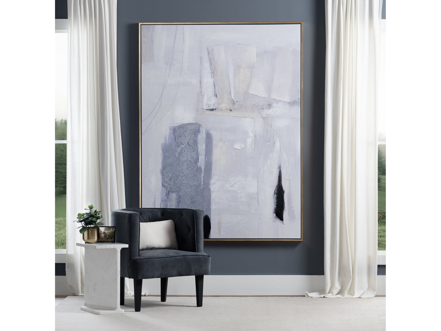 Karson Grey/White Canvas - Ornate Home