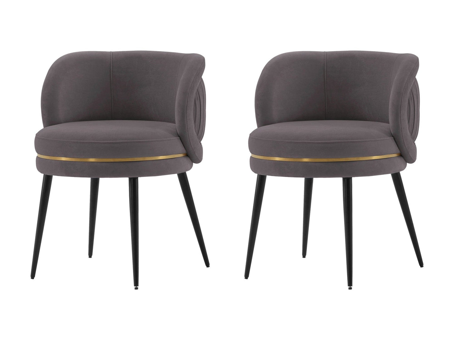 Kaya Dining Chair in Grey (set of 2) - Ornate Home