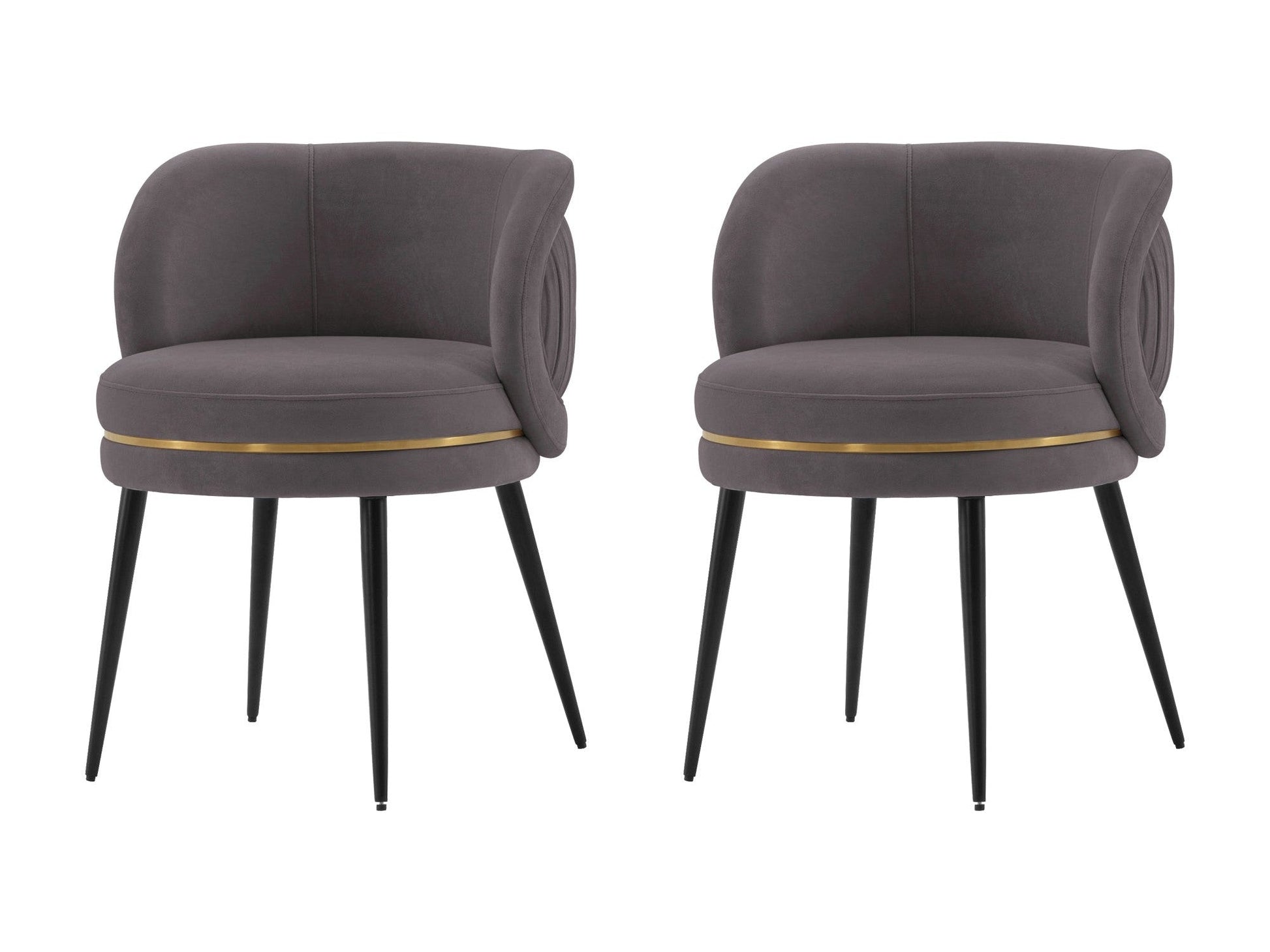 Kaya Dining Chair in Grey (set of 2) - Ornate Home