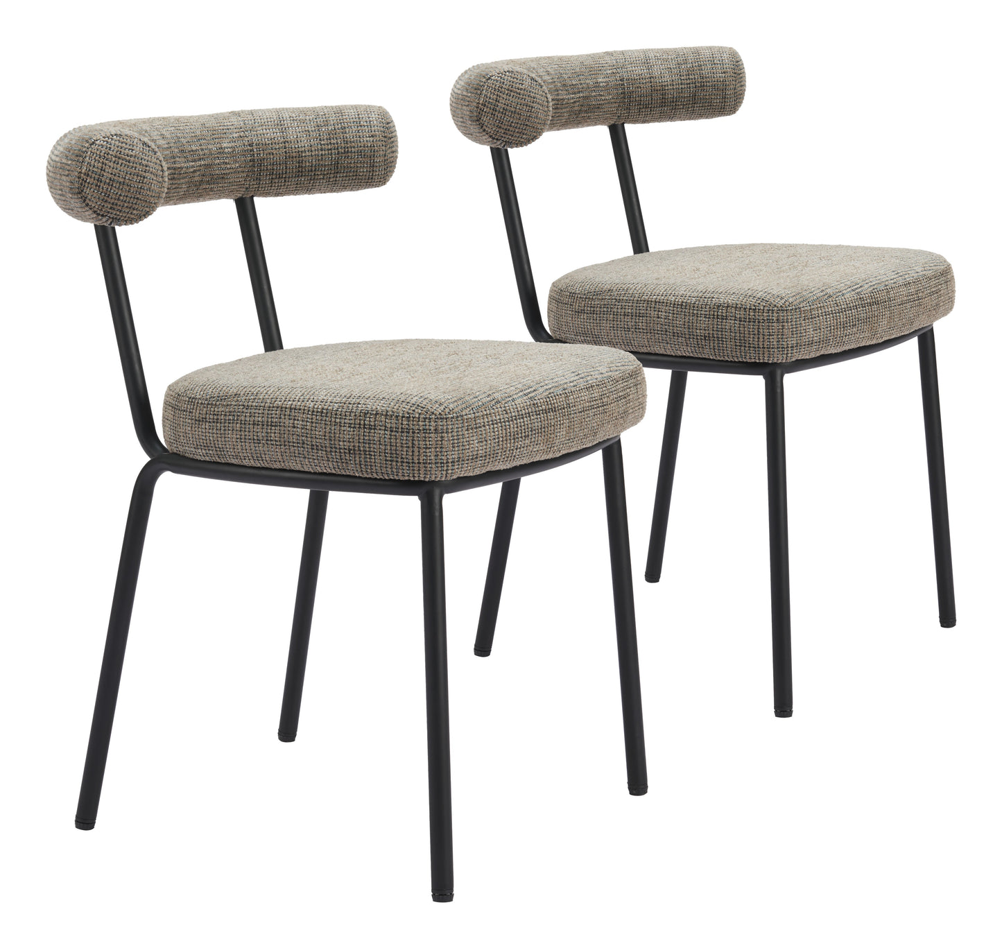 Kede Green Tweed Dining Chair (Set of 2) - Ornate Home
