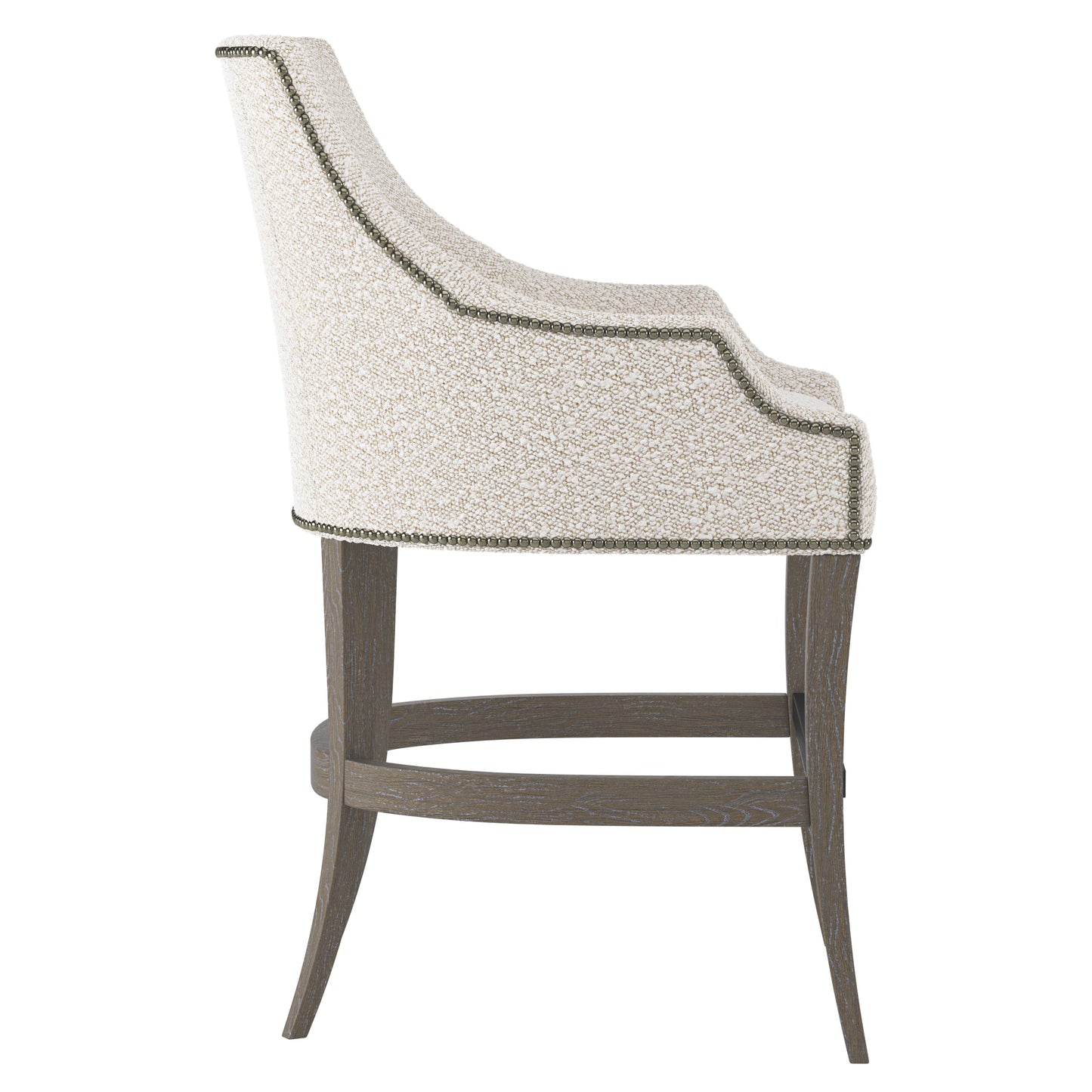 Keeley Portobello/White/Cream Fabric Counter Stool - Ornate Home