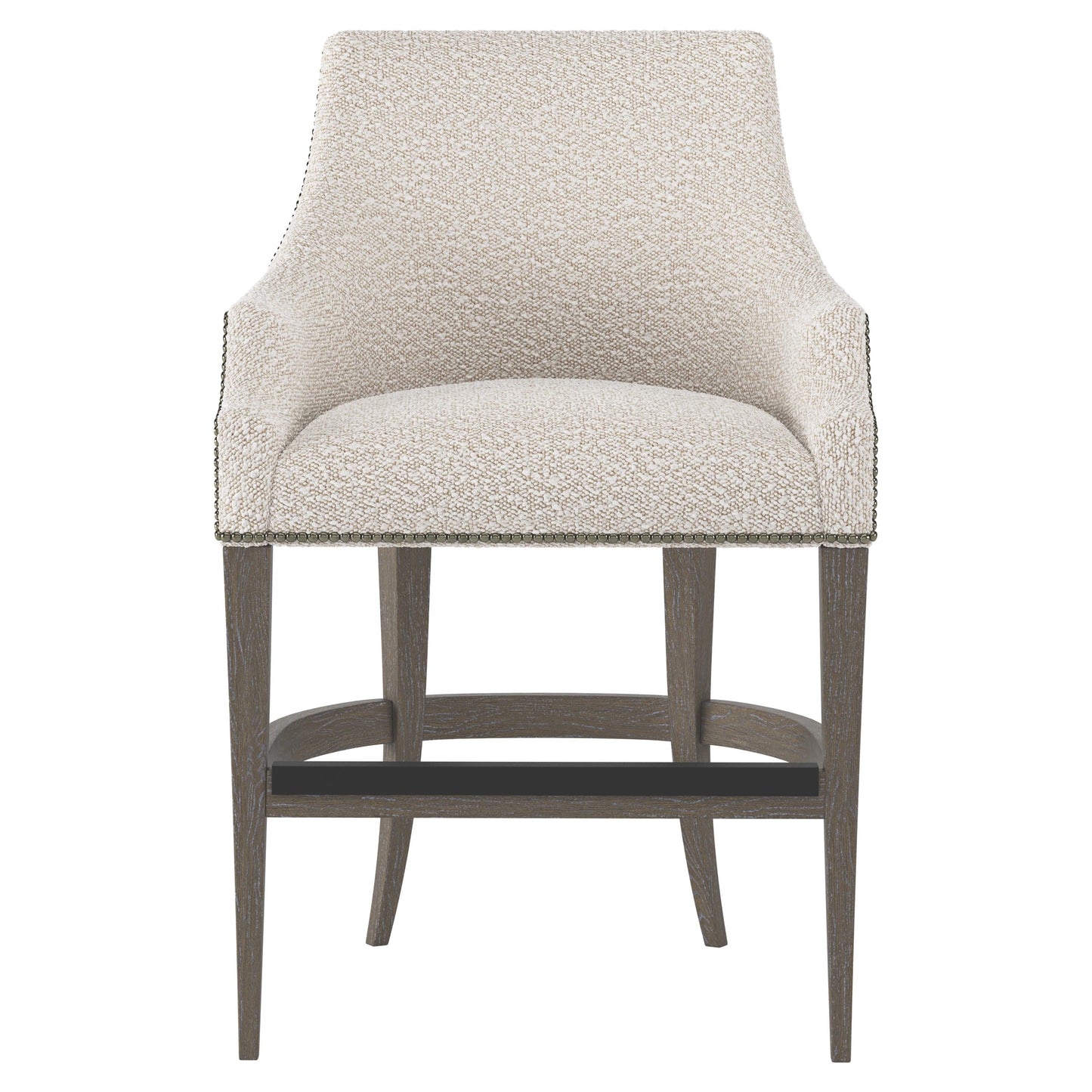 Keeley Portobello/White/Cream Fabric Counter Stool - Ornate Home
