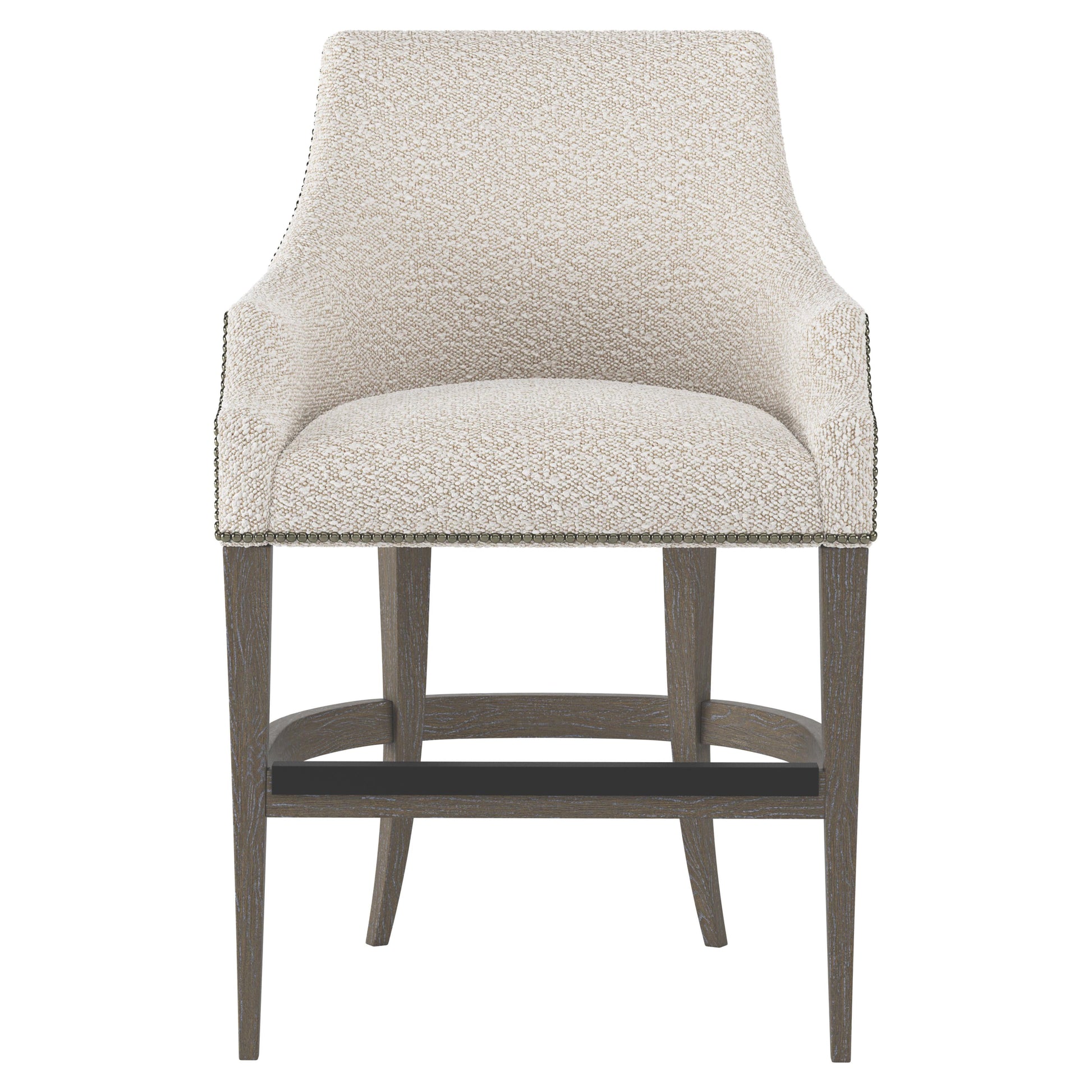 Keeley Portobello/White/Cream Fabric Counter Stool - Ornate Home