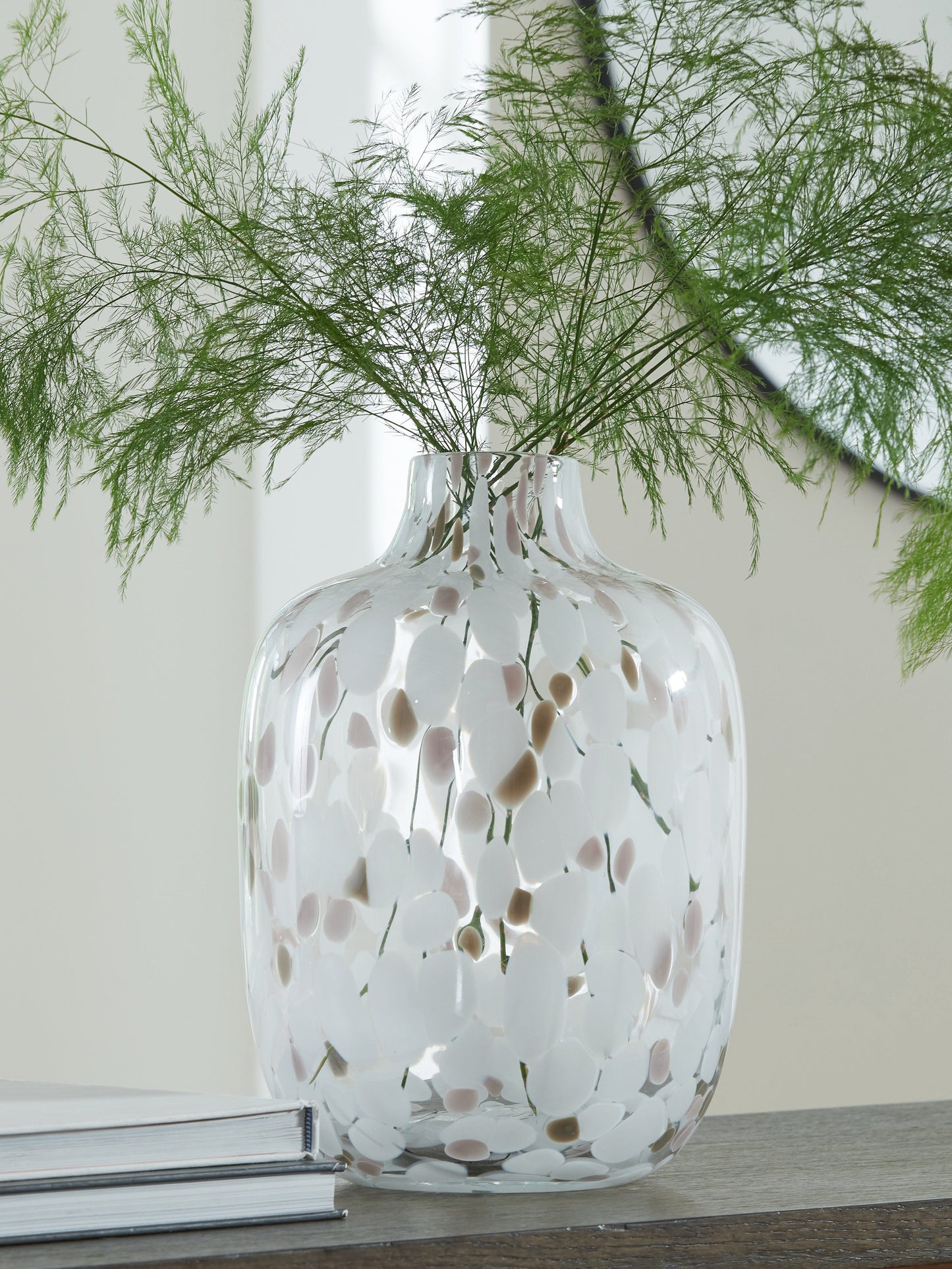 Keelton White/Taupe/Pink Vase 9"- Viva Furn