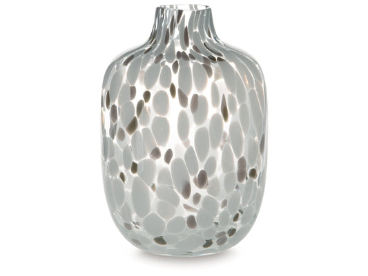 Keelton White/Taupe/Pink Vase 9"- Viva Furn