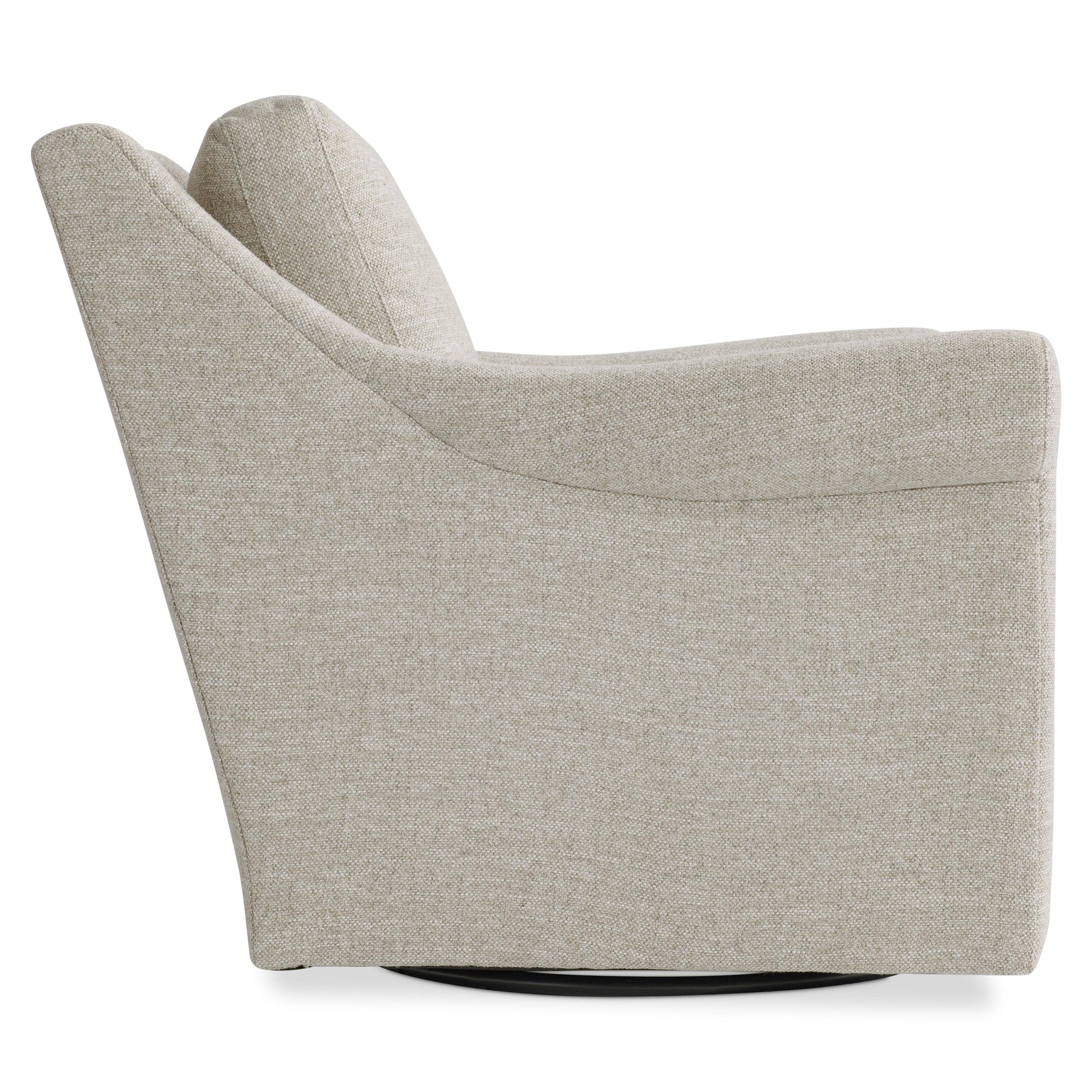 Keirnan Beige/Tan Fabric Swivel Chair - Ornate Home