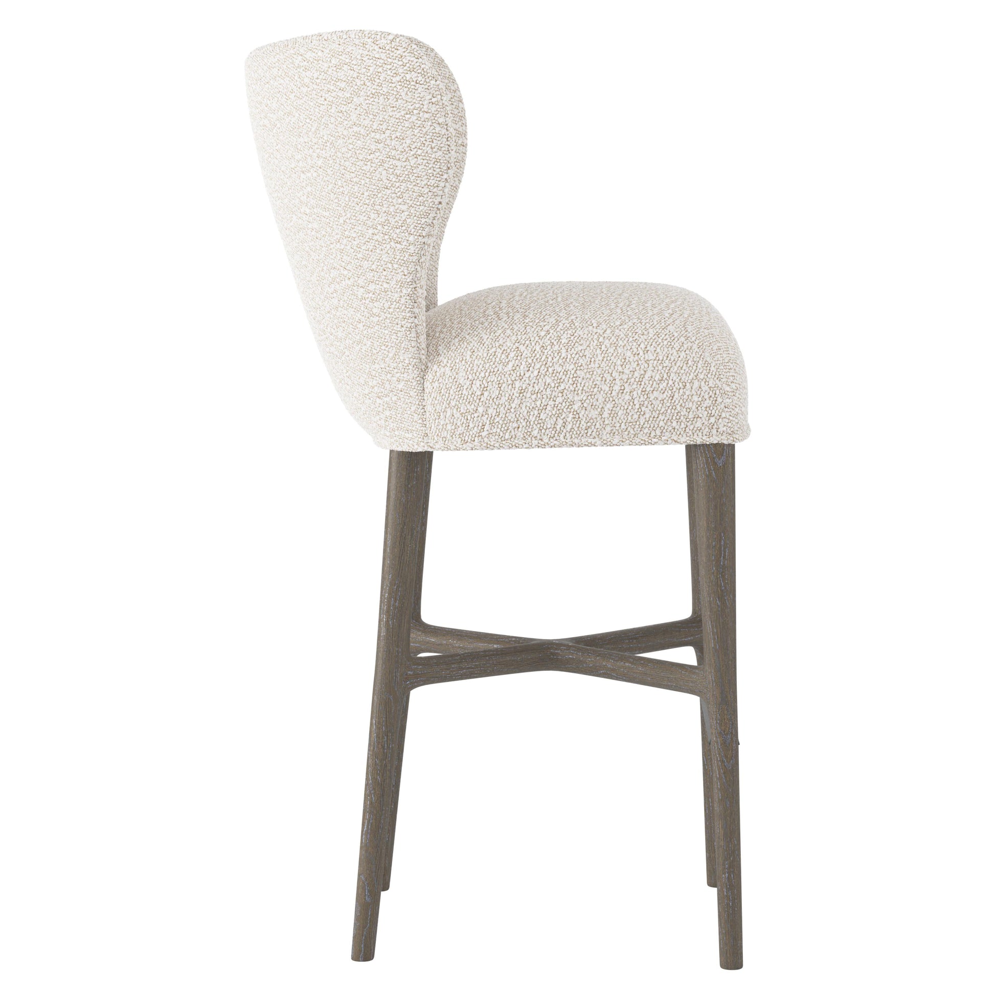 Kemp Portobello/White/Cream Fabric Bar Stool - Ornate Home