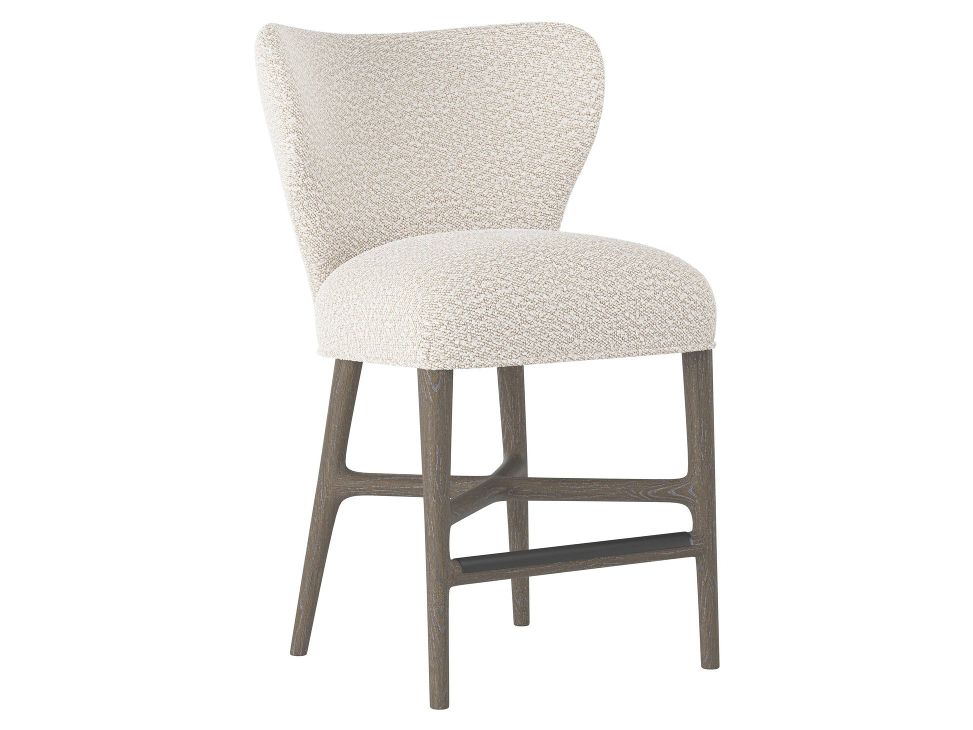 Kemp Portobello/White/Cream Fabric Counter Stool - Ornate Home