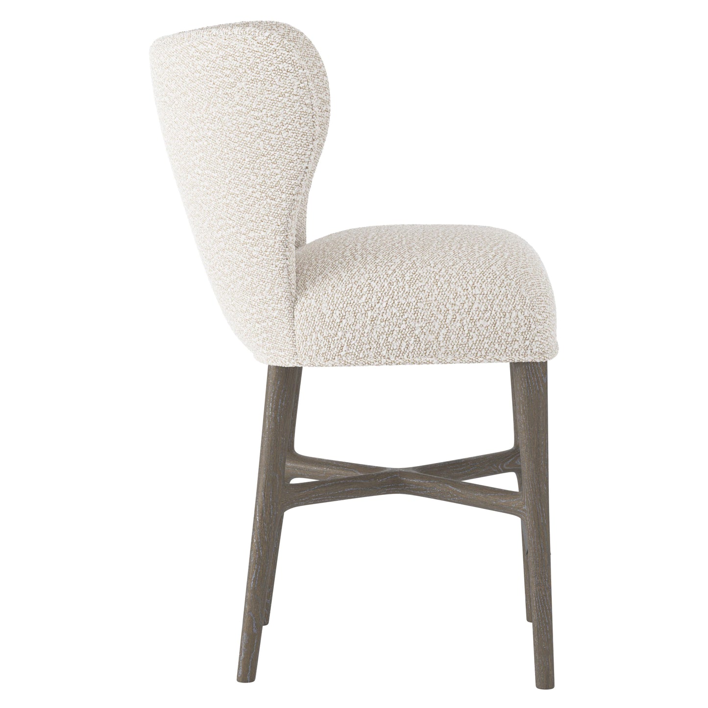 Kemp Portobello/White/Cream Fabric Counter Stool - Ornate Home