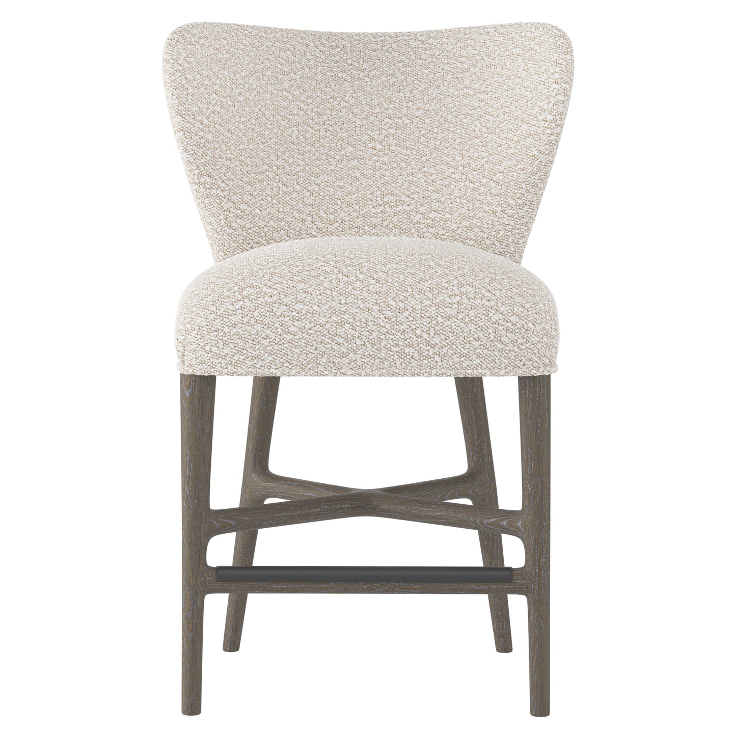 Kemp Portobello/White/Cream Fabric Counter Stool - Ornate Home