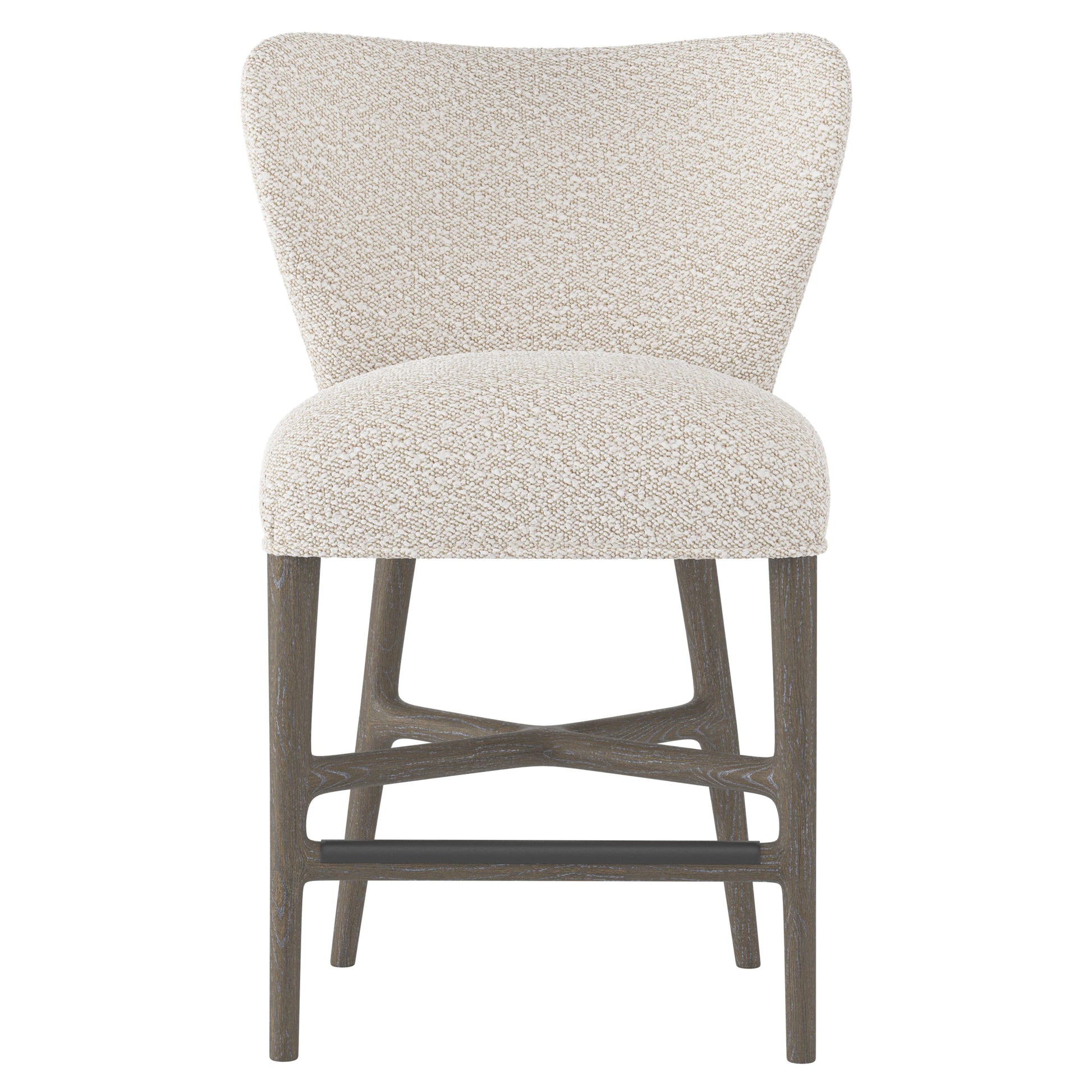 Kemp Portobello/White/Cream Fabric Counter Stool - Ornate Home