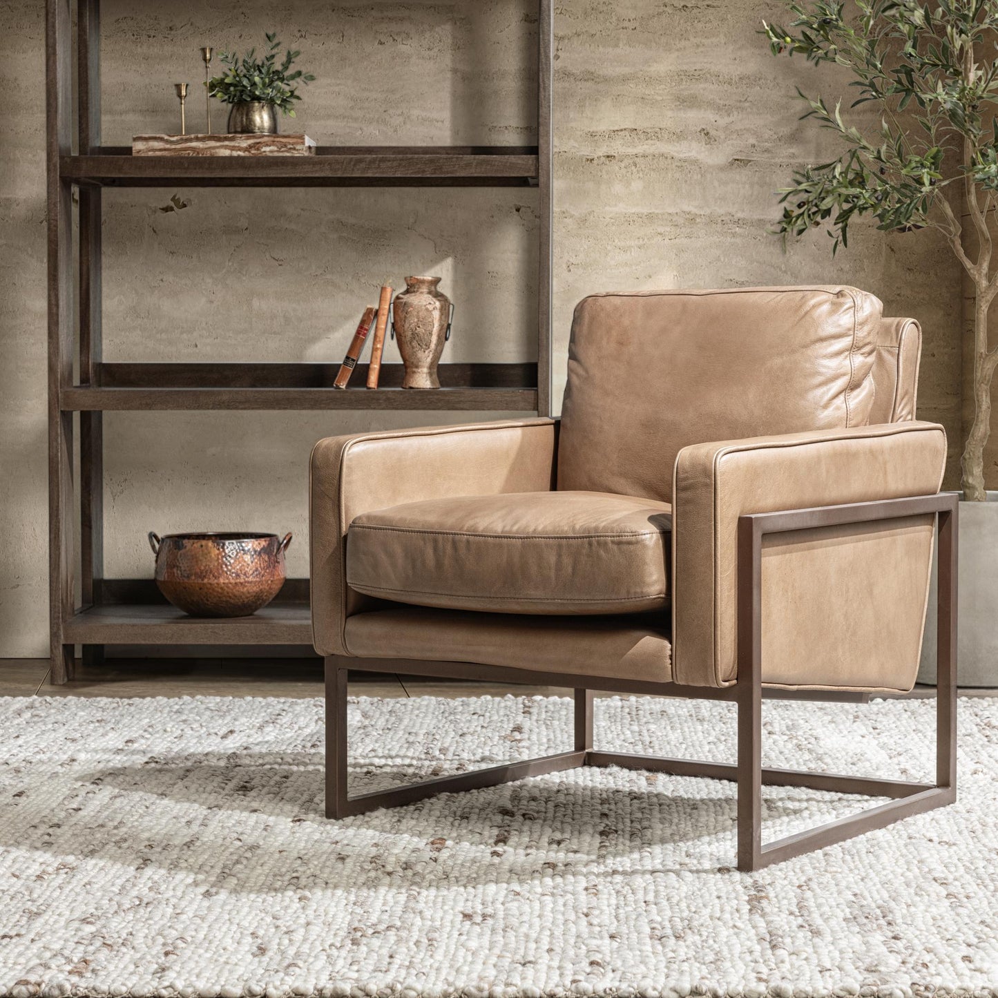 Ken Tan Accent Chair - Ornate Home