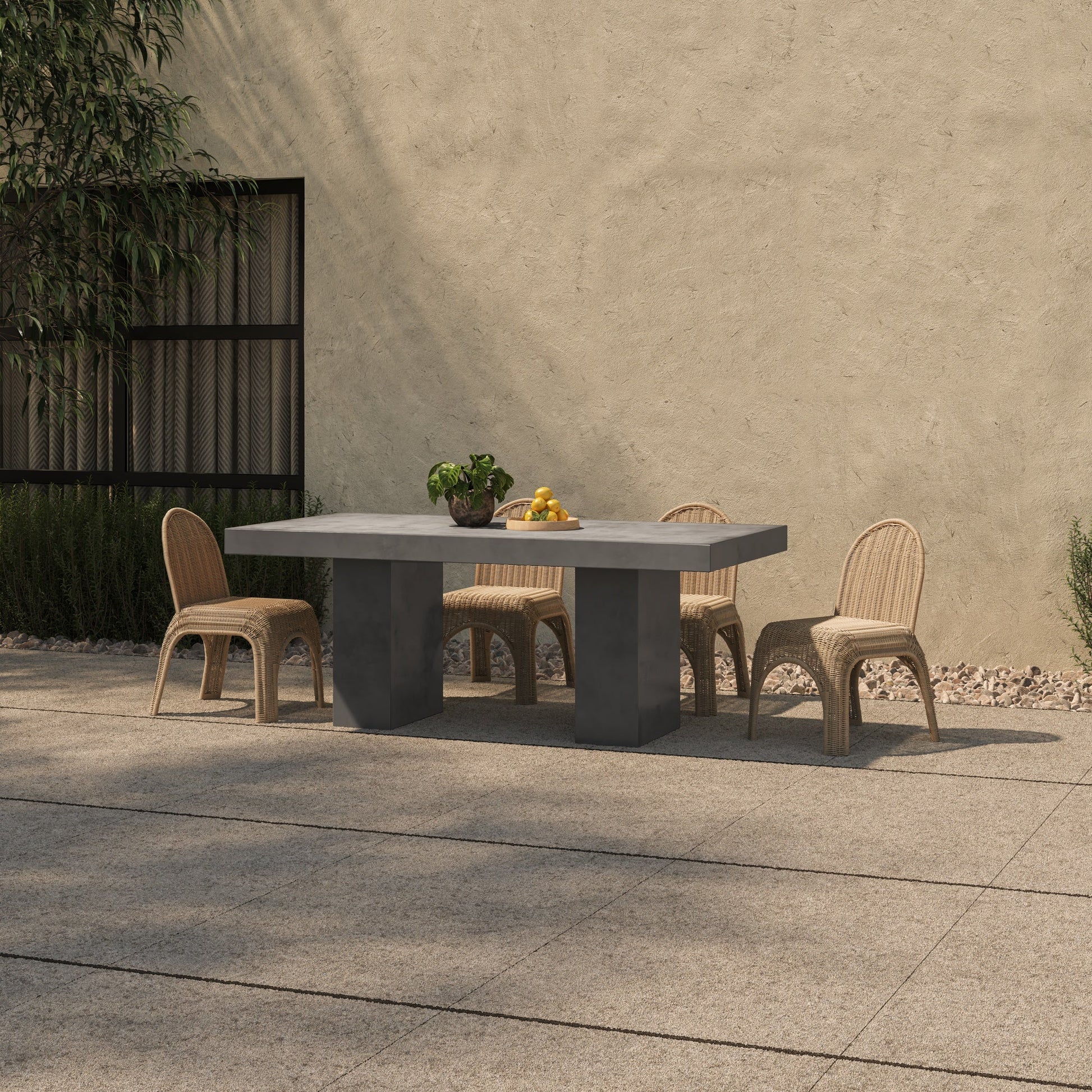 Kendall Natural Outdoor Dining Chair (Set of 2) - Ornate Home