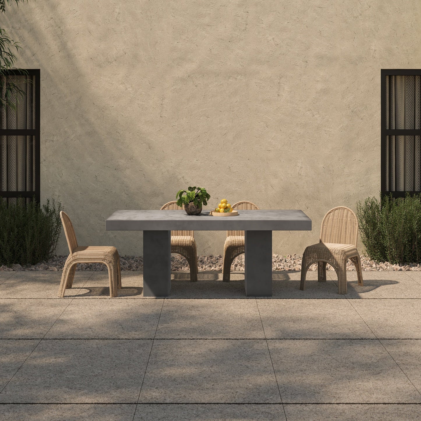 Kendall Natural Outdoor Dining Chair (Set of 2) - Ornate Home